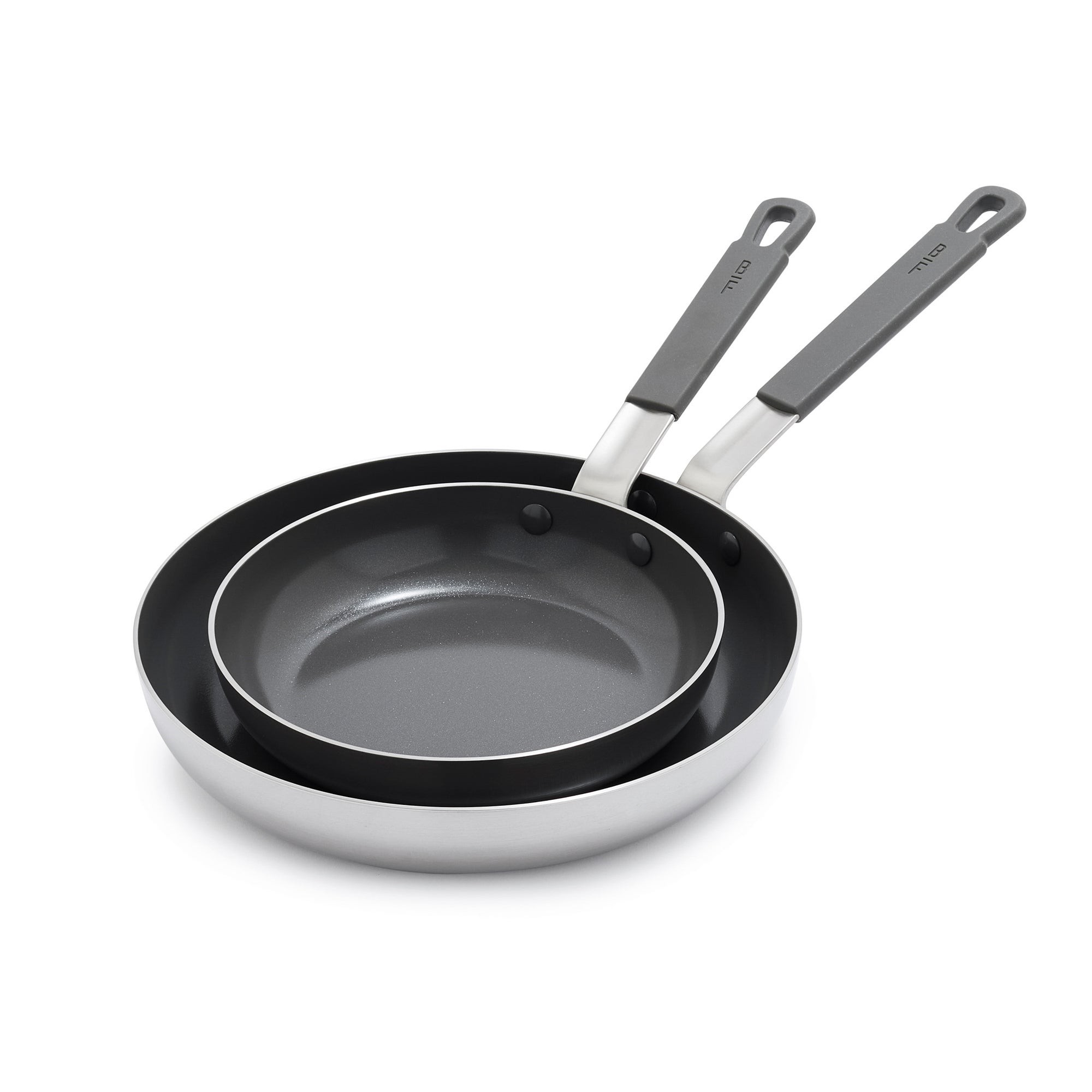 Stainless Steel PFAS-Free Nonstick 2pc Fry Pan Set