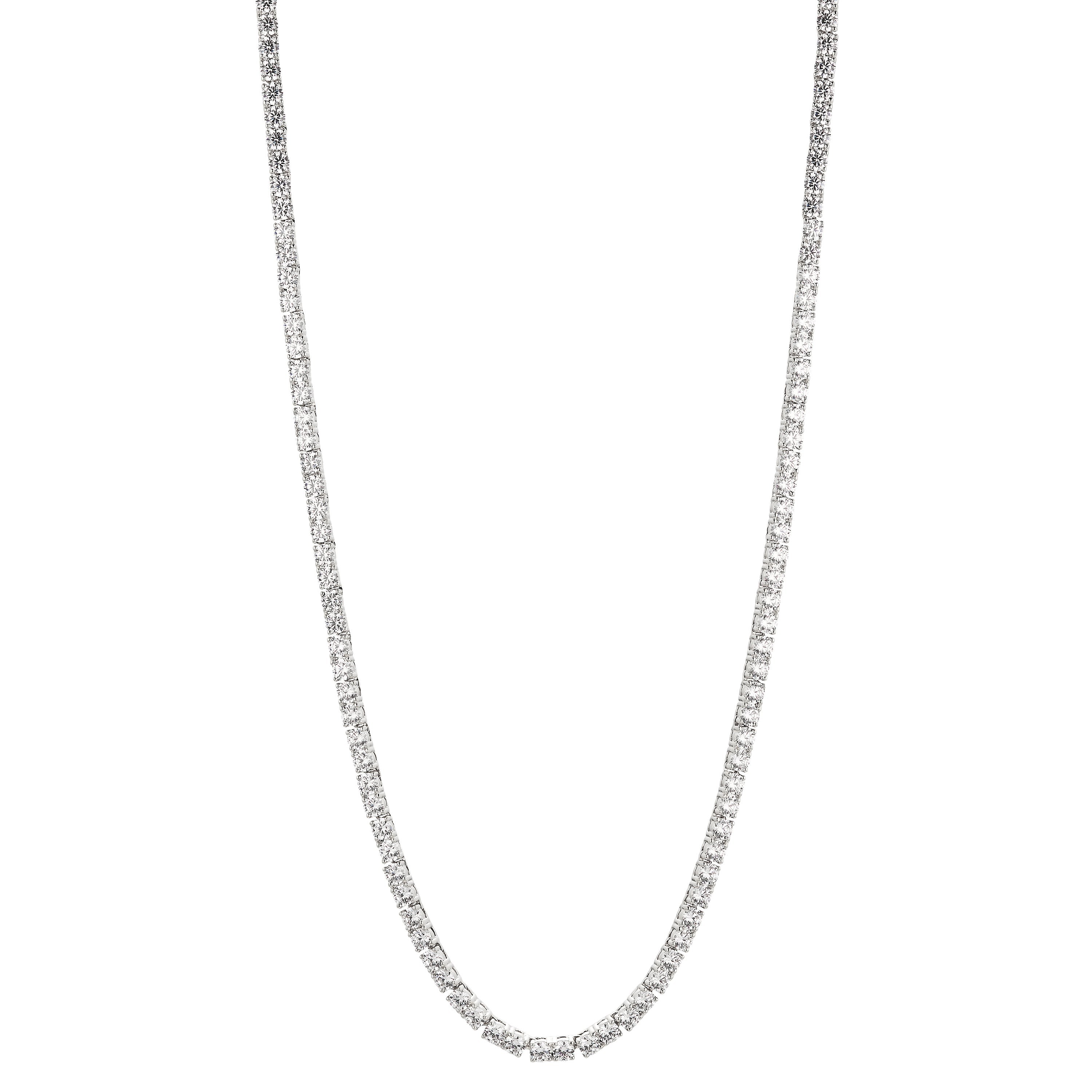 Love All Tennis Necklace Slider Silver