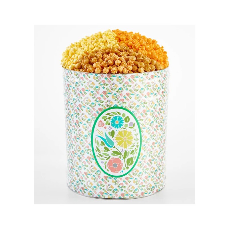 Swing Into Spring 6 1/2 Gallon 3 Flavor Popcorn Tin