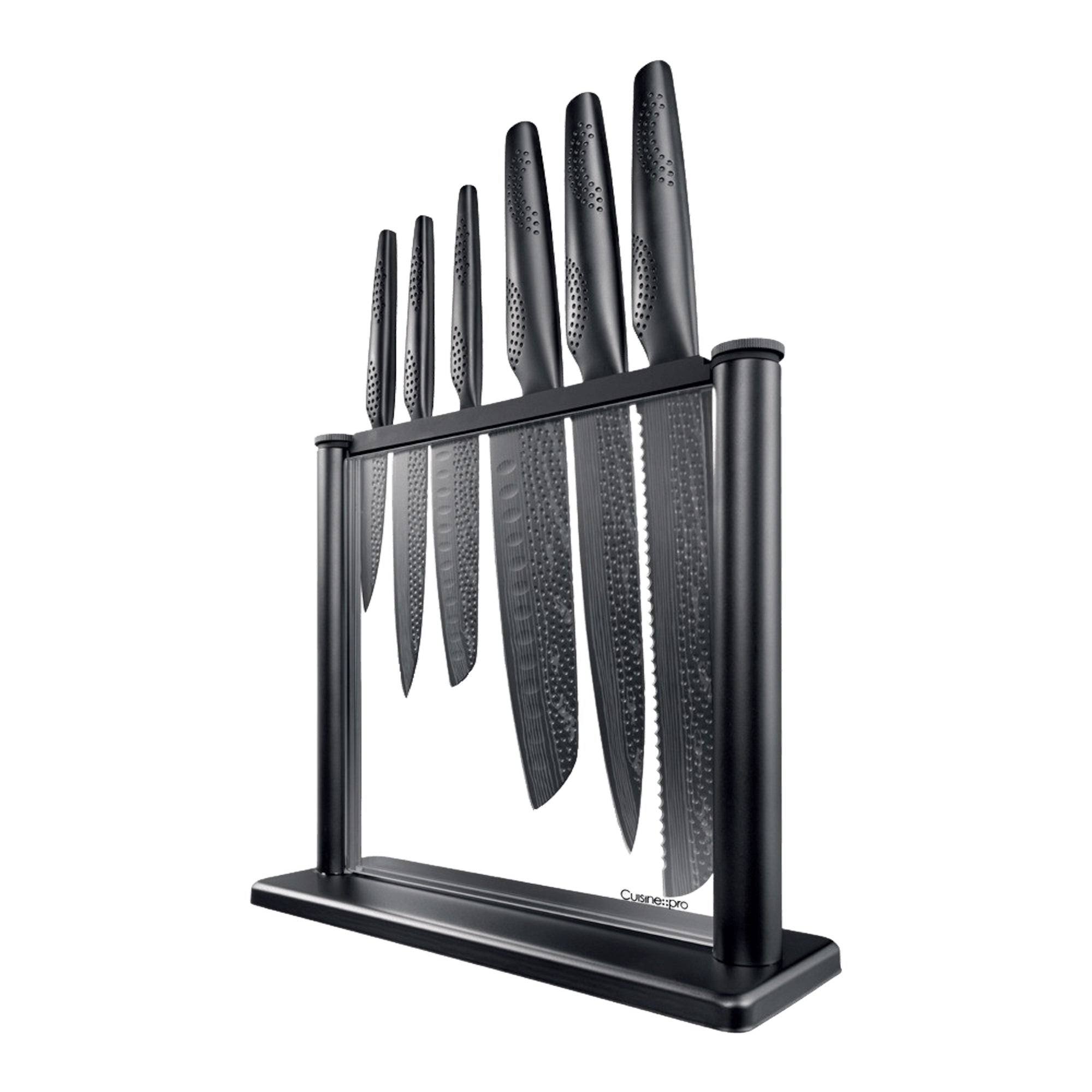 iD3 7pc Black Samurai Gozen Knife Block Set