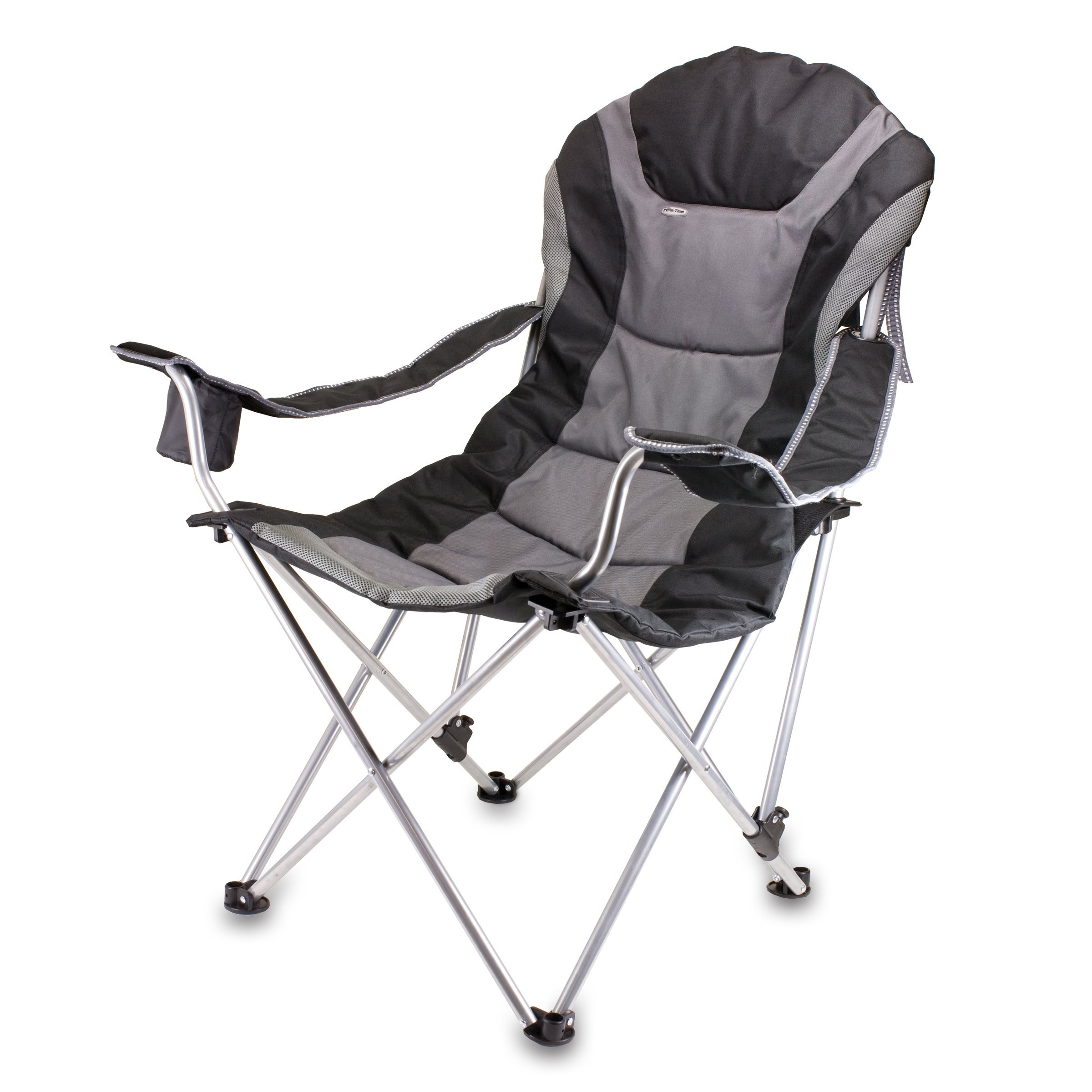 Reclining Camp Chair w/ Carry Bag Black