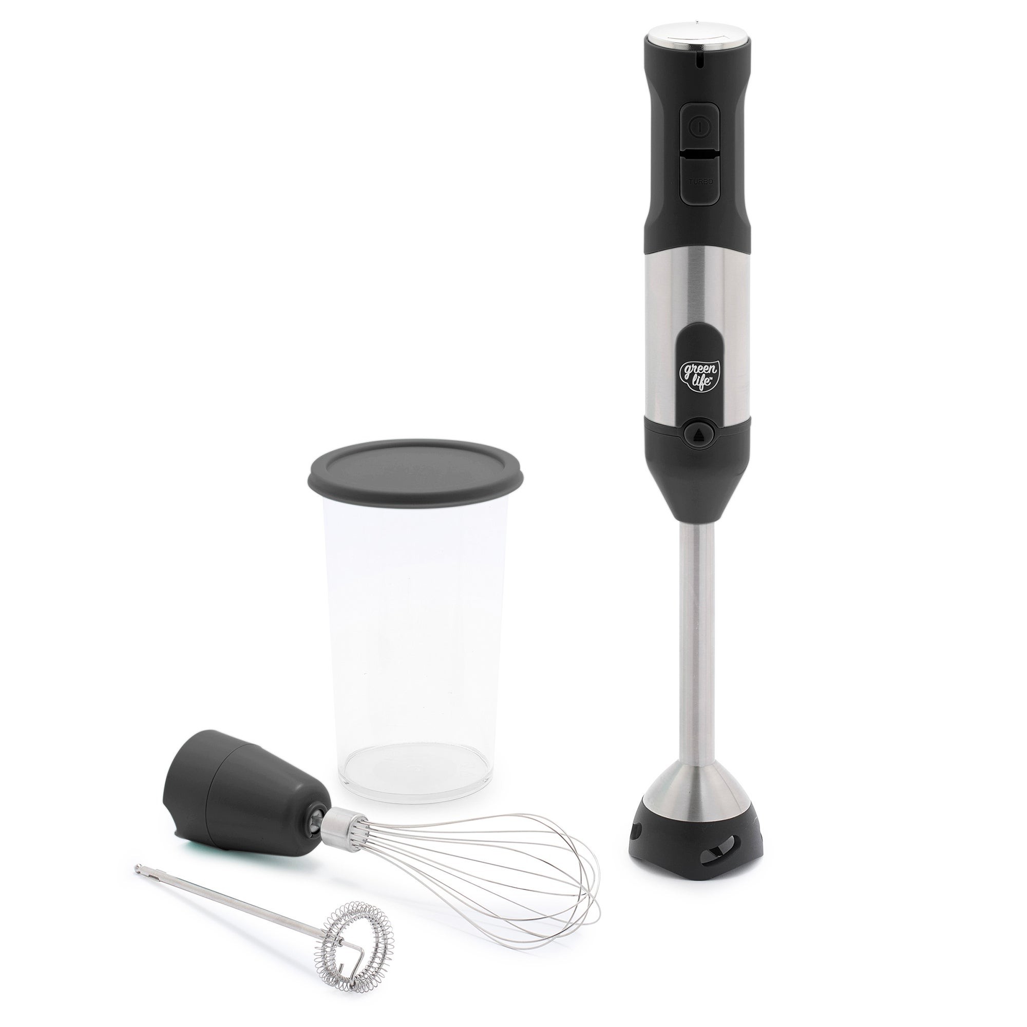 Variable Speed Immersion Hand Blender w/ Attachments Black