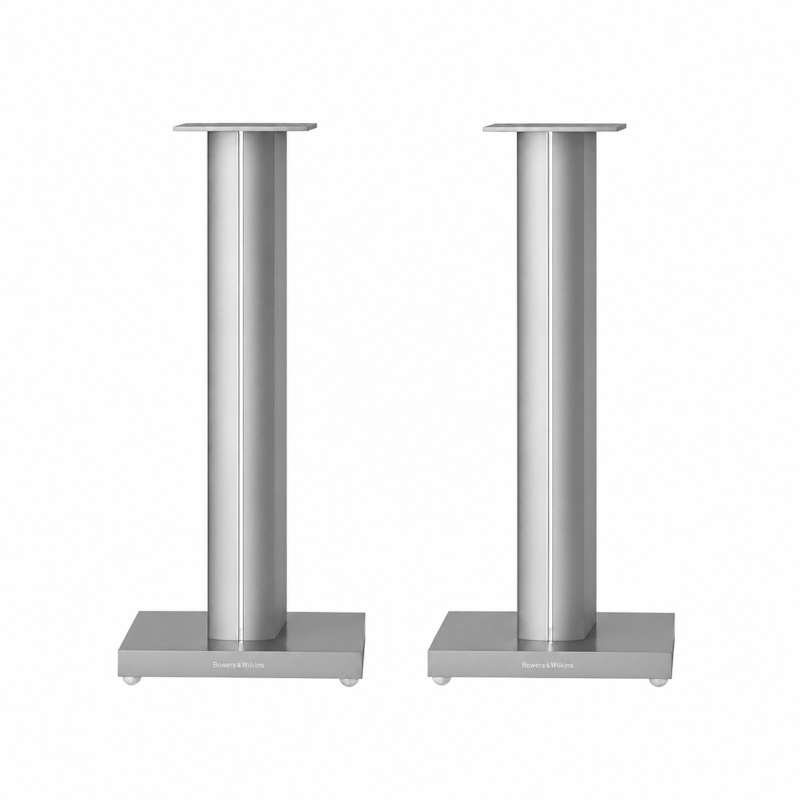 Pair Silver FS-700 S3 Floor Stand for Select 700 Series Bookshelf Speakers