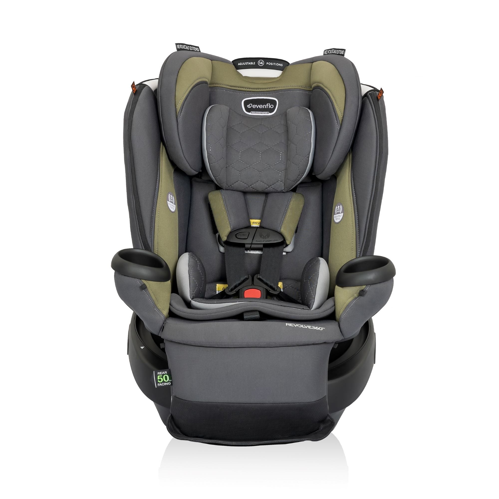 Revolve360 Extend Rotational Car Seat w/ Quick Clean Cover Rockland Green