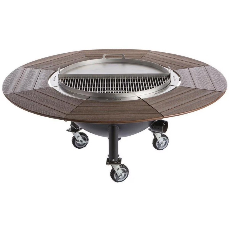 35" Pioneer Gather Grill - The 5-1 Grill, Griddle, Smoker, Firepit, and Table.