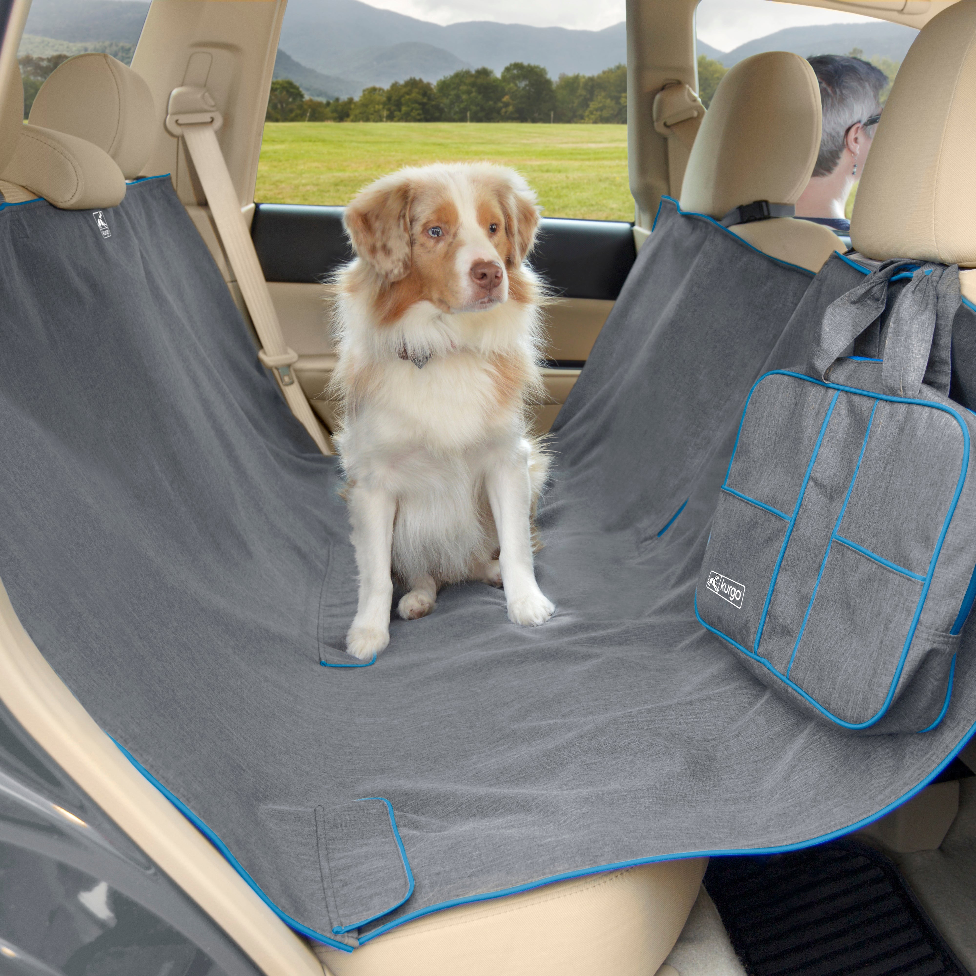 Heather Dog Hammock Car Seat Cover Charcoal