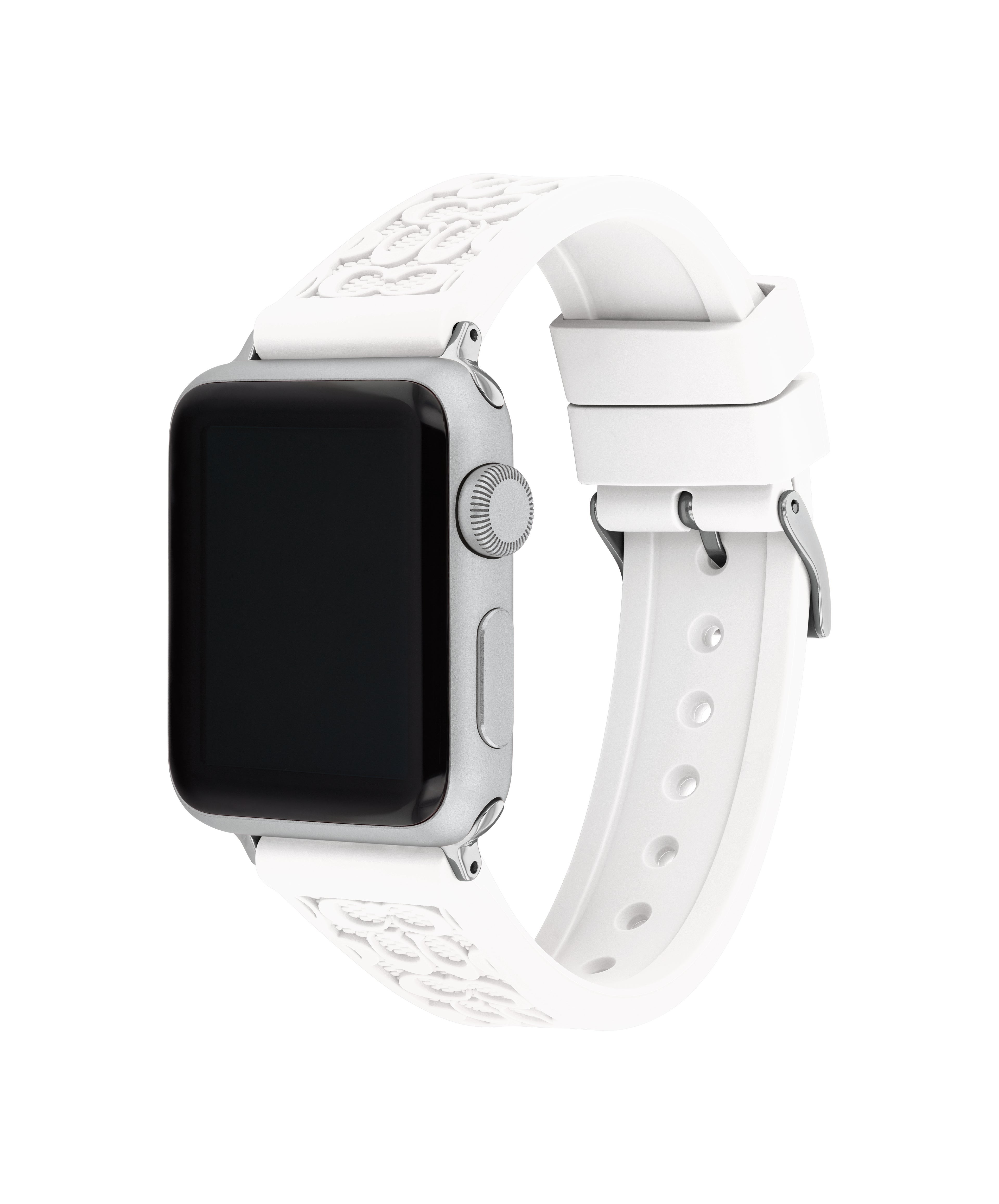 White Rubber Apple Watch Strap w/ "C" Logos 38mm & 40mm