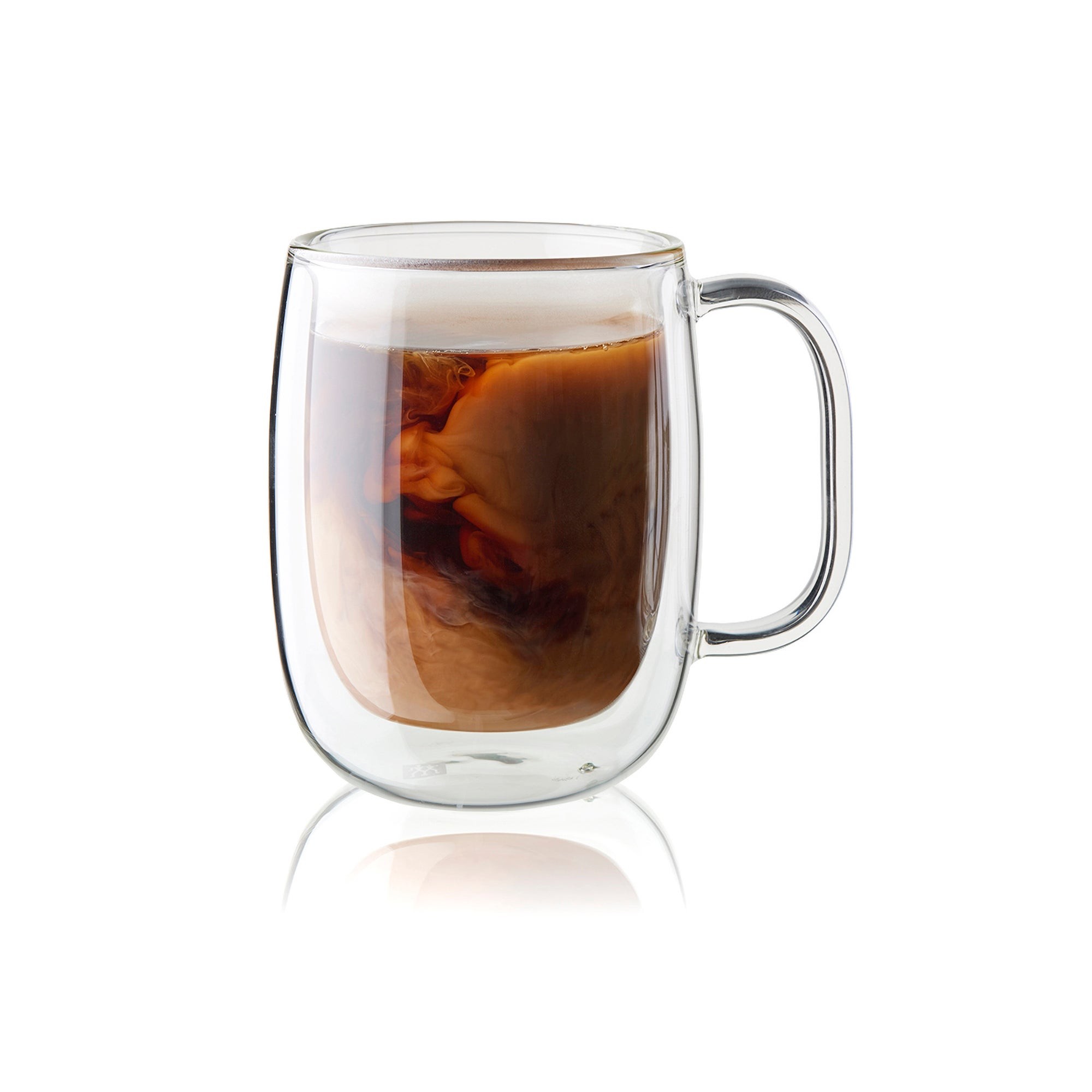 Sorrento Plus 2pc Double Wall Glass Coffee Mug Set