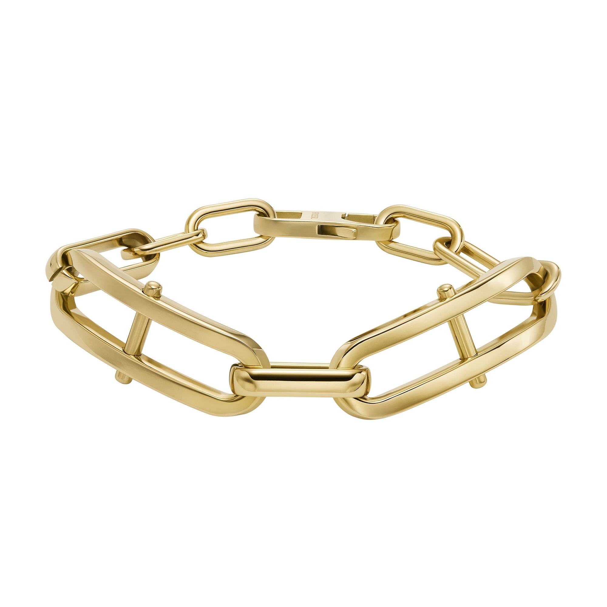 Heritage D-Link Gold-Tone Stainless Steel Chain Bracelet