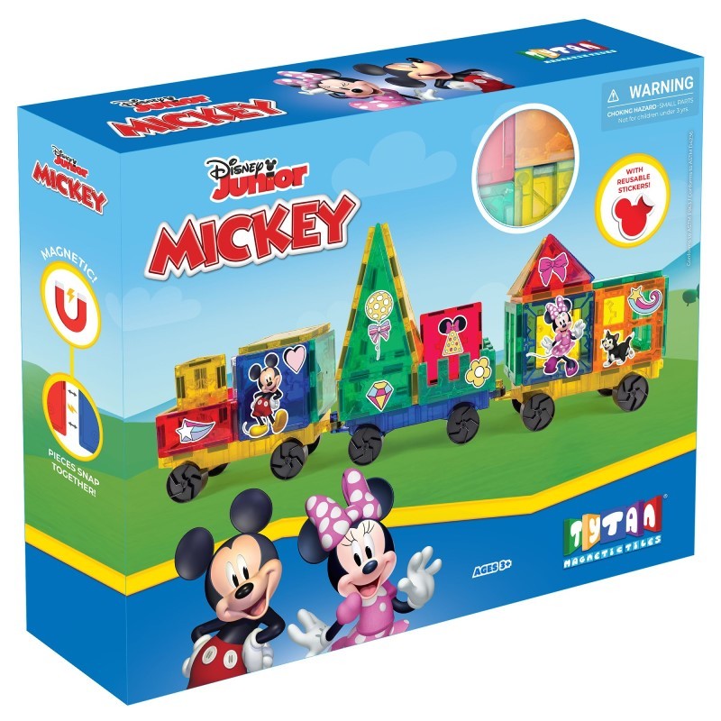 Disney Junior Mickey Magnetic Tiles Train Set