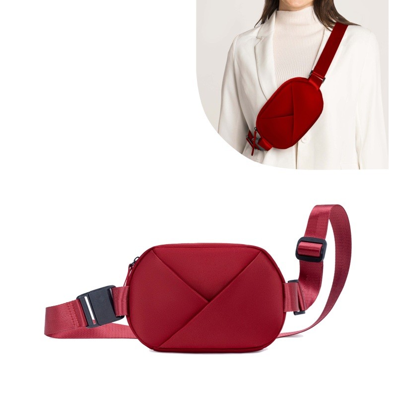 Origami Belt and Sling Bag - Crimson