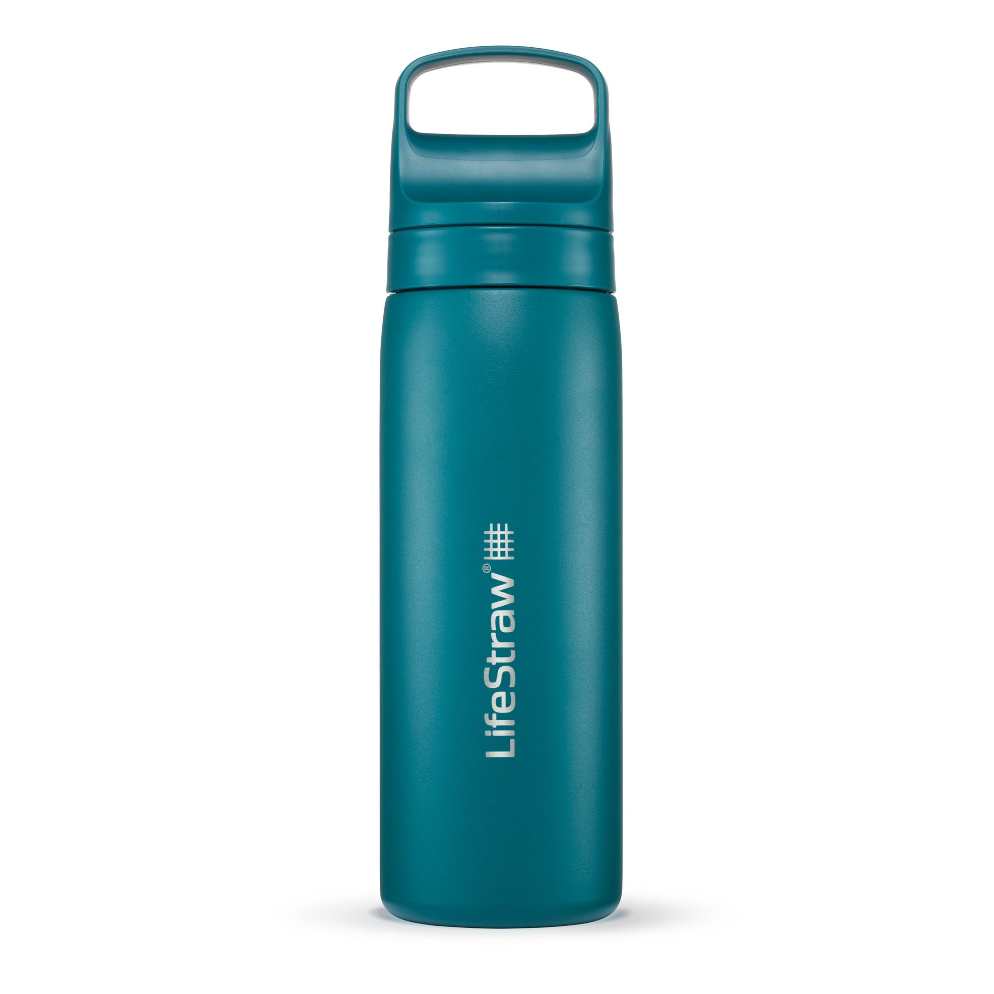 LifeStraw Go 18oz Stainless Steel Water Filter Bottle Laguna Teal