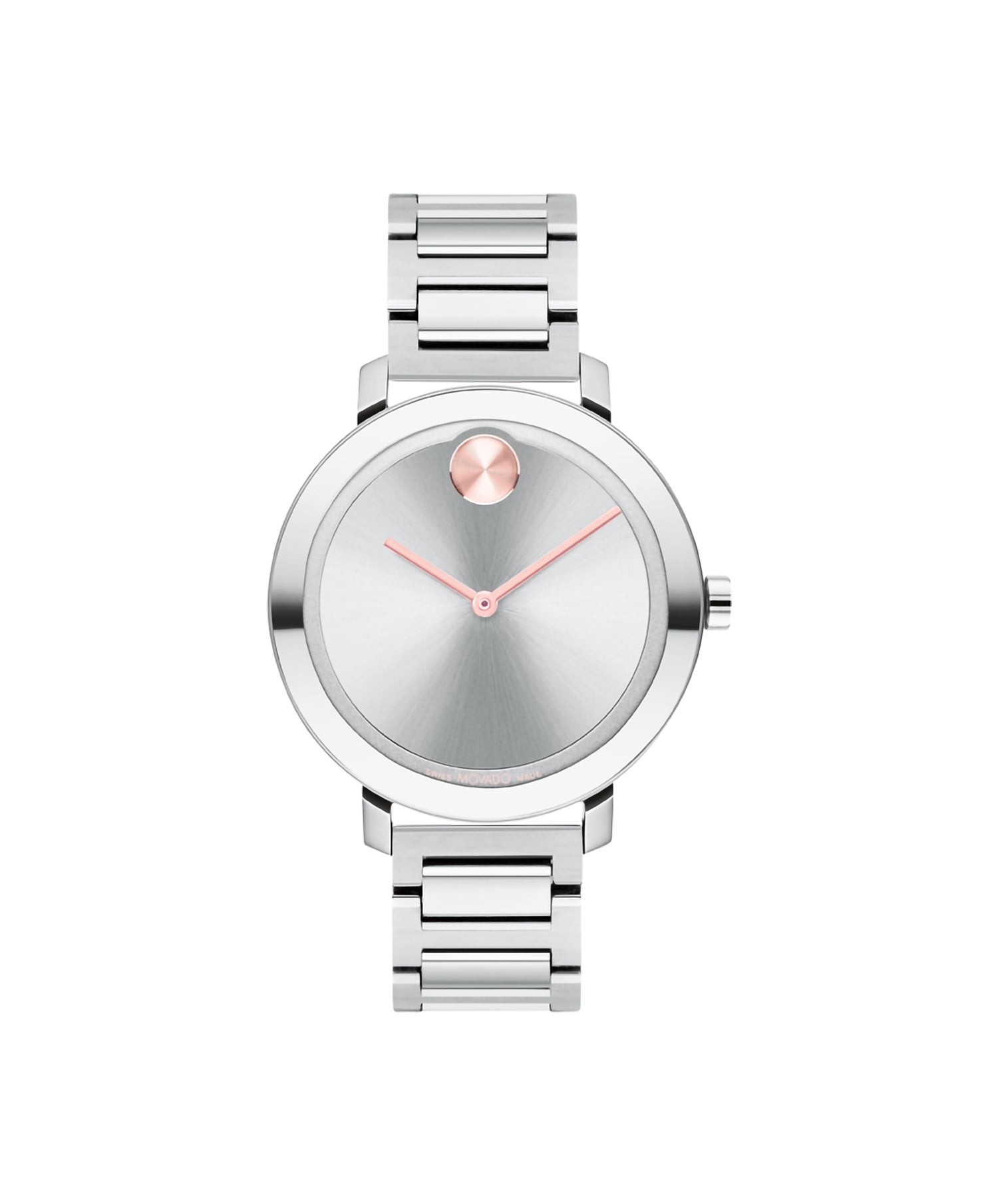 Ladies Bold Evolution Silver-Tone Stainless Steel Watch Silver Dial