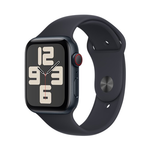 Apple Watch SE GPS plus Cell 40mm Midnight Aluminum Case with Midnight Sport Band, Small/Medium