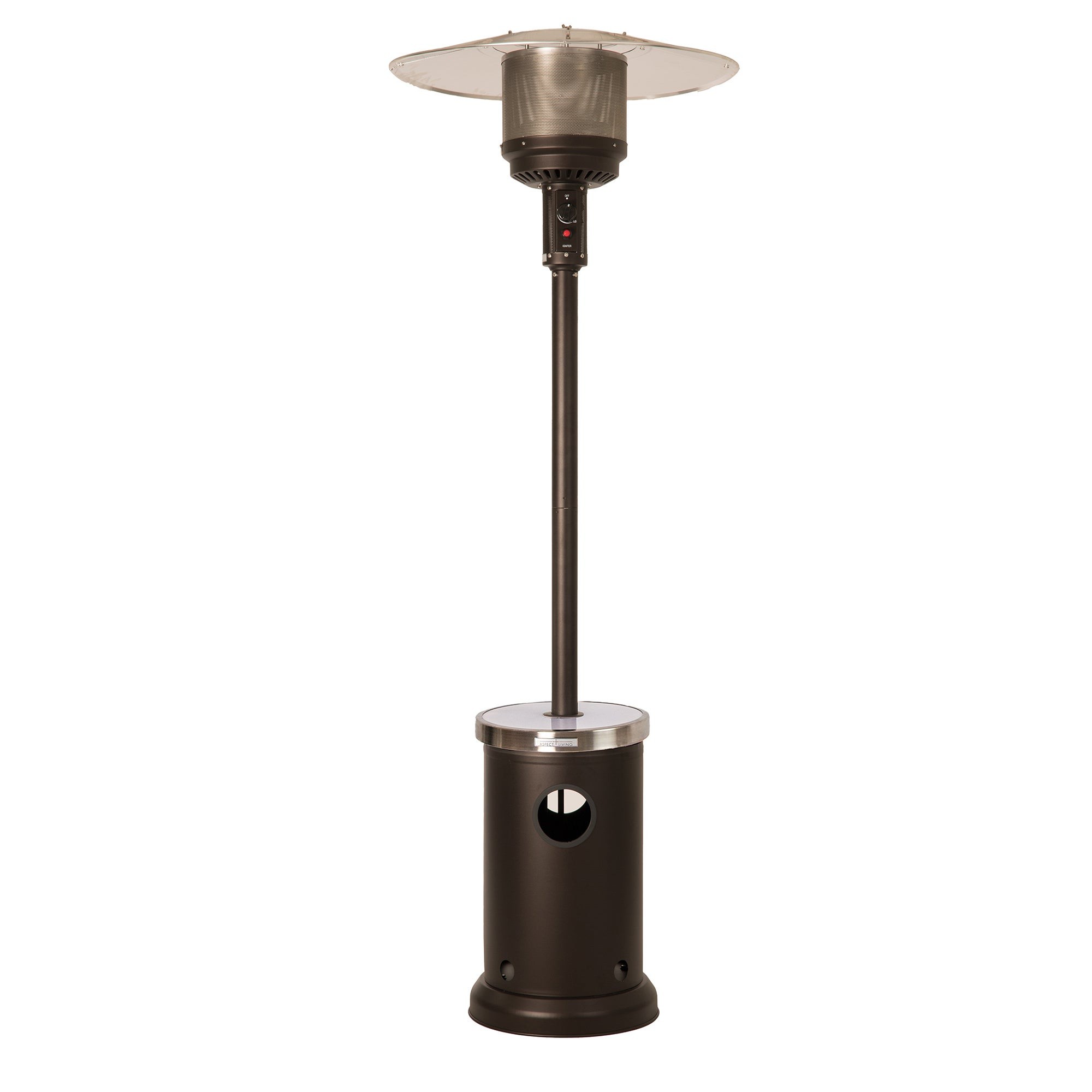 Mocha Coated Patio Heater w/ LED Table