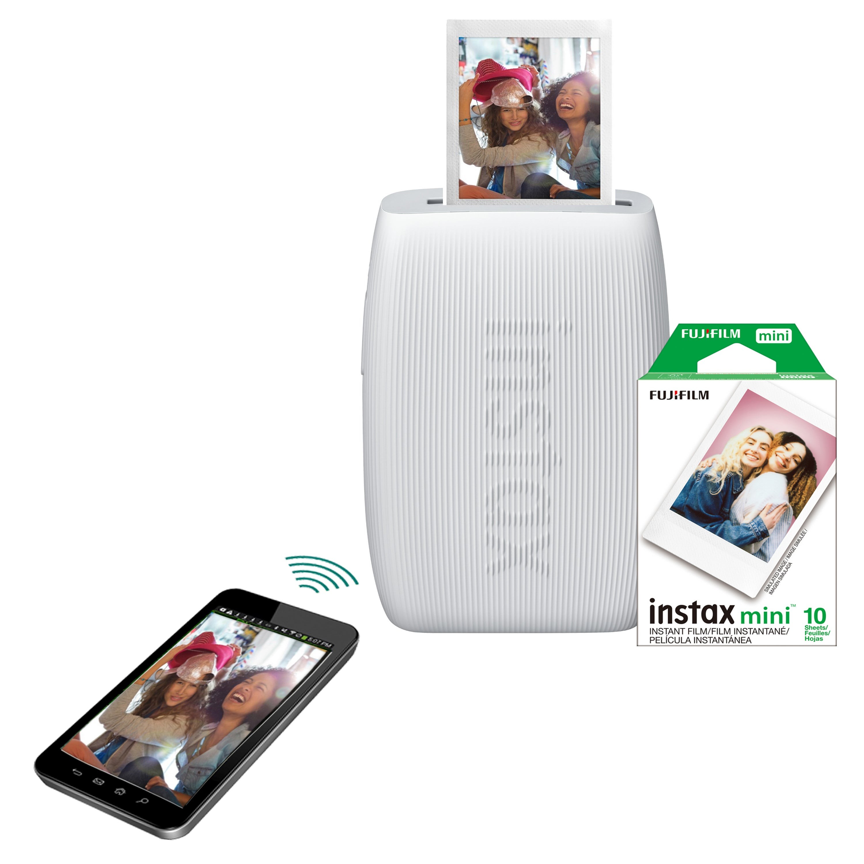 Instax Mini Link 3 Smartphone Printer Bundle Clay White