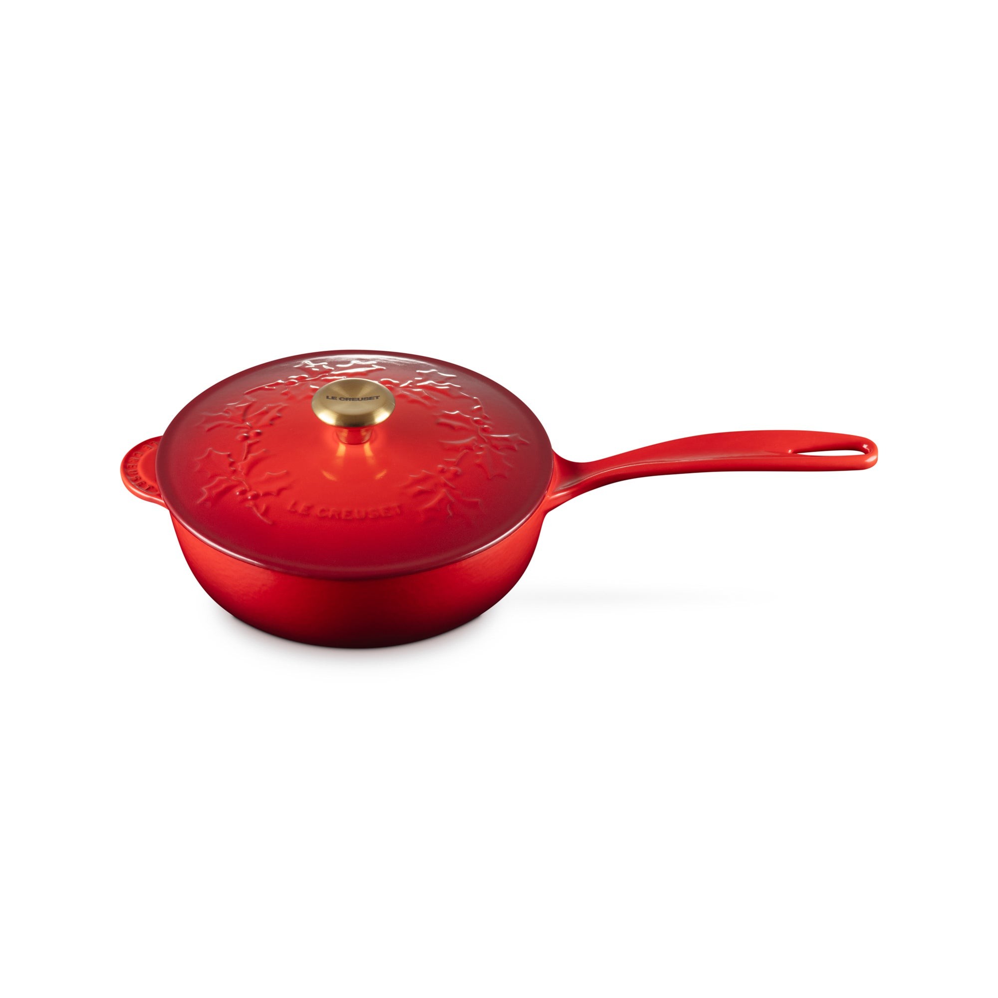 2.25qt Holly Collection Cast Iron Saucier Cerise