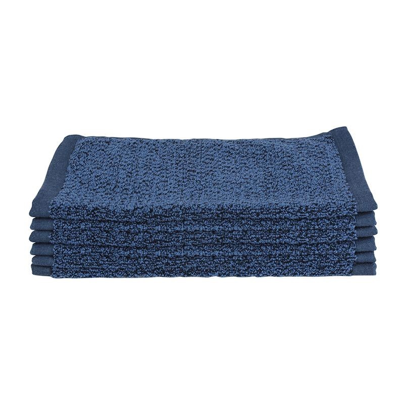 Signature 6Pcs Set Wash Cloth - (Navy Blue)