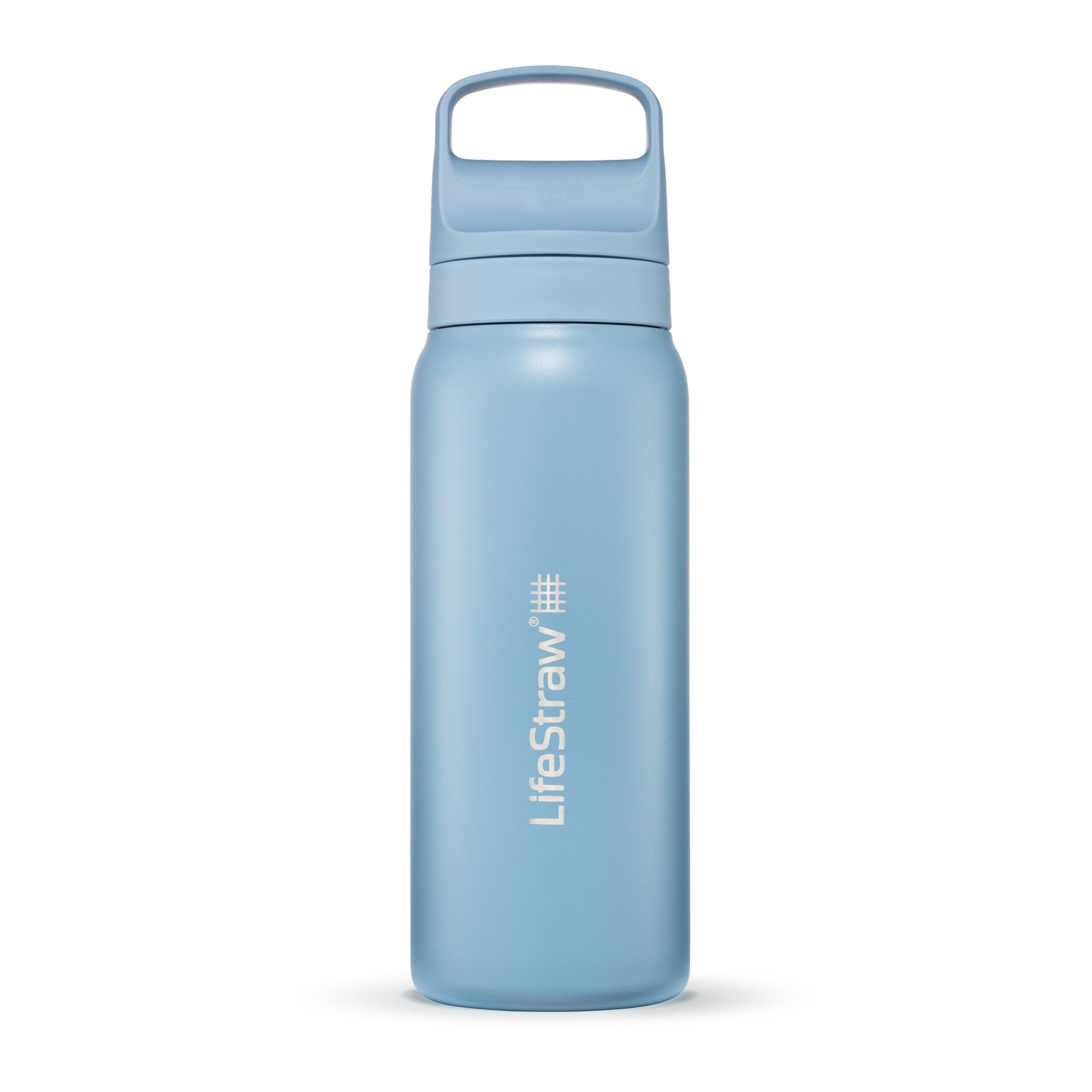 LifeStraw Go 24oz Stainless Steel Filtered Water Bottle Icelandic Blue