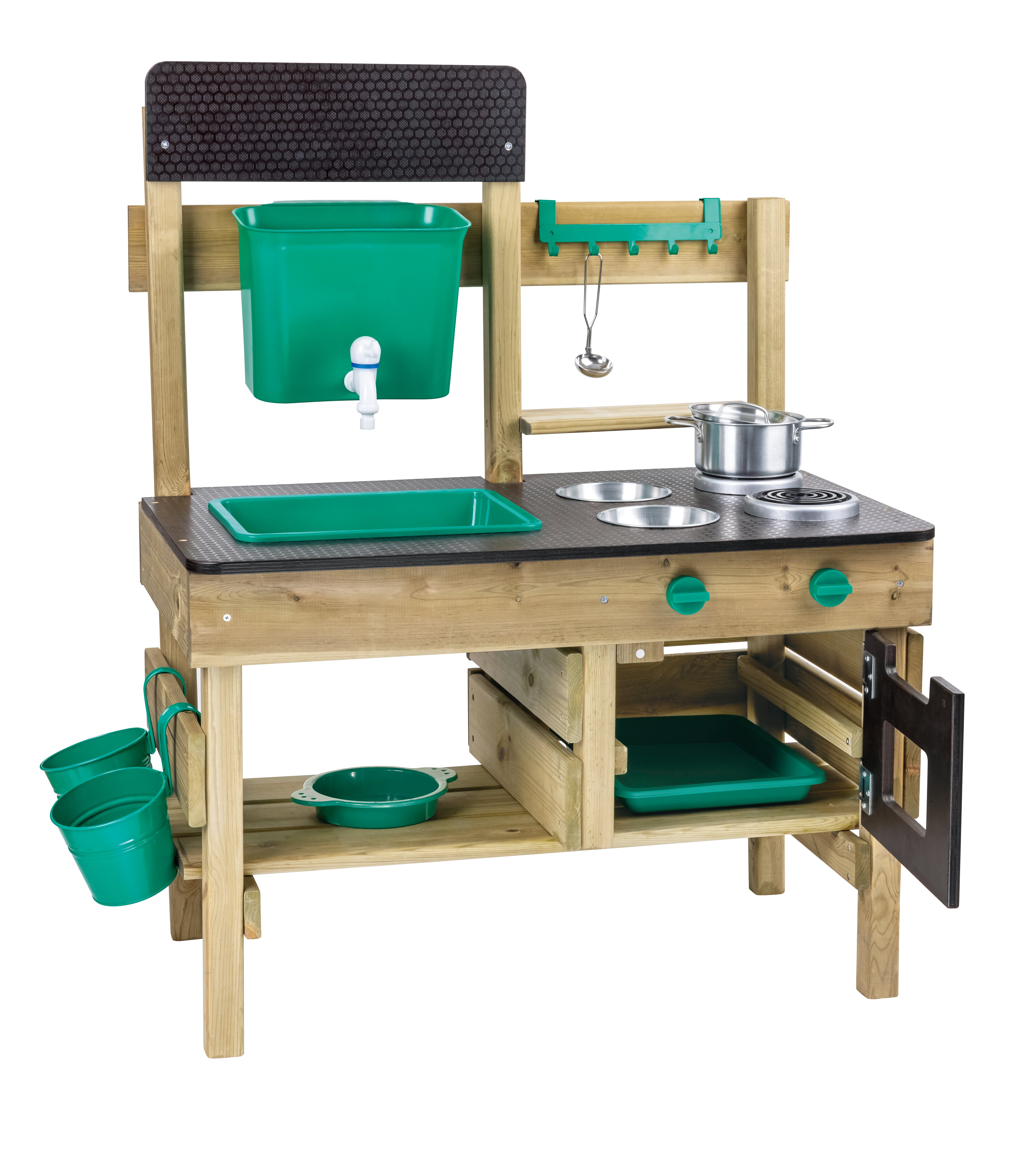 Wooden Outdoor Kitchen Playset w/ Accessories Ages 3+ Years