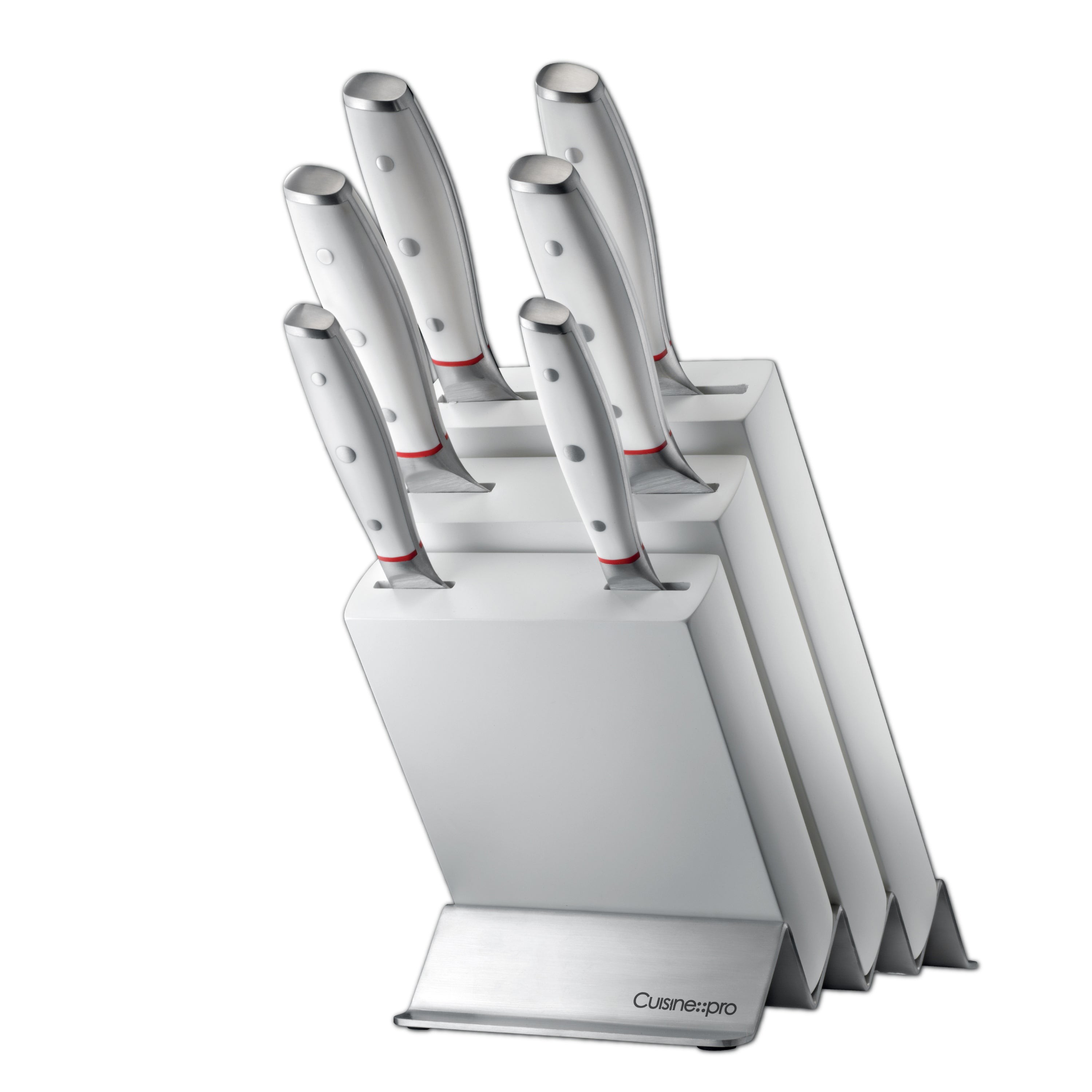 iconiX Straub 7pc Knife Block Set White