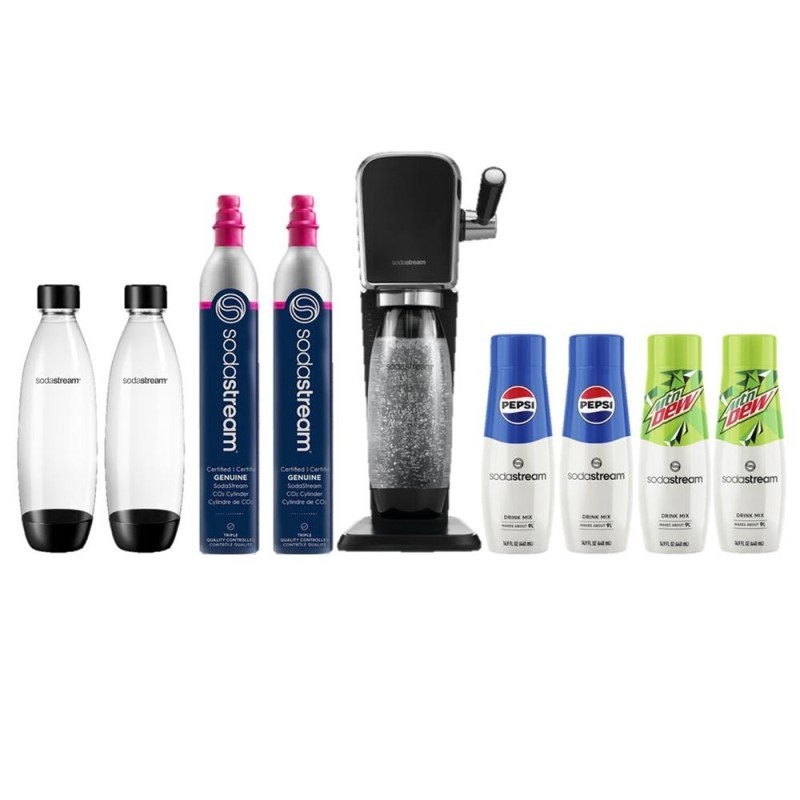 Art Bundle Kit With 2 Co2 Cylinders 2 Carbonations Bottles And 4 Bottles Of Syrup