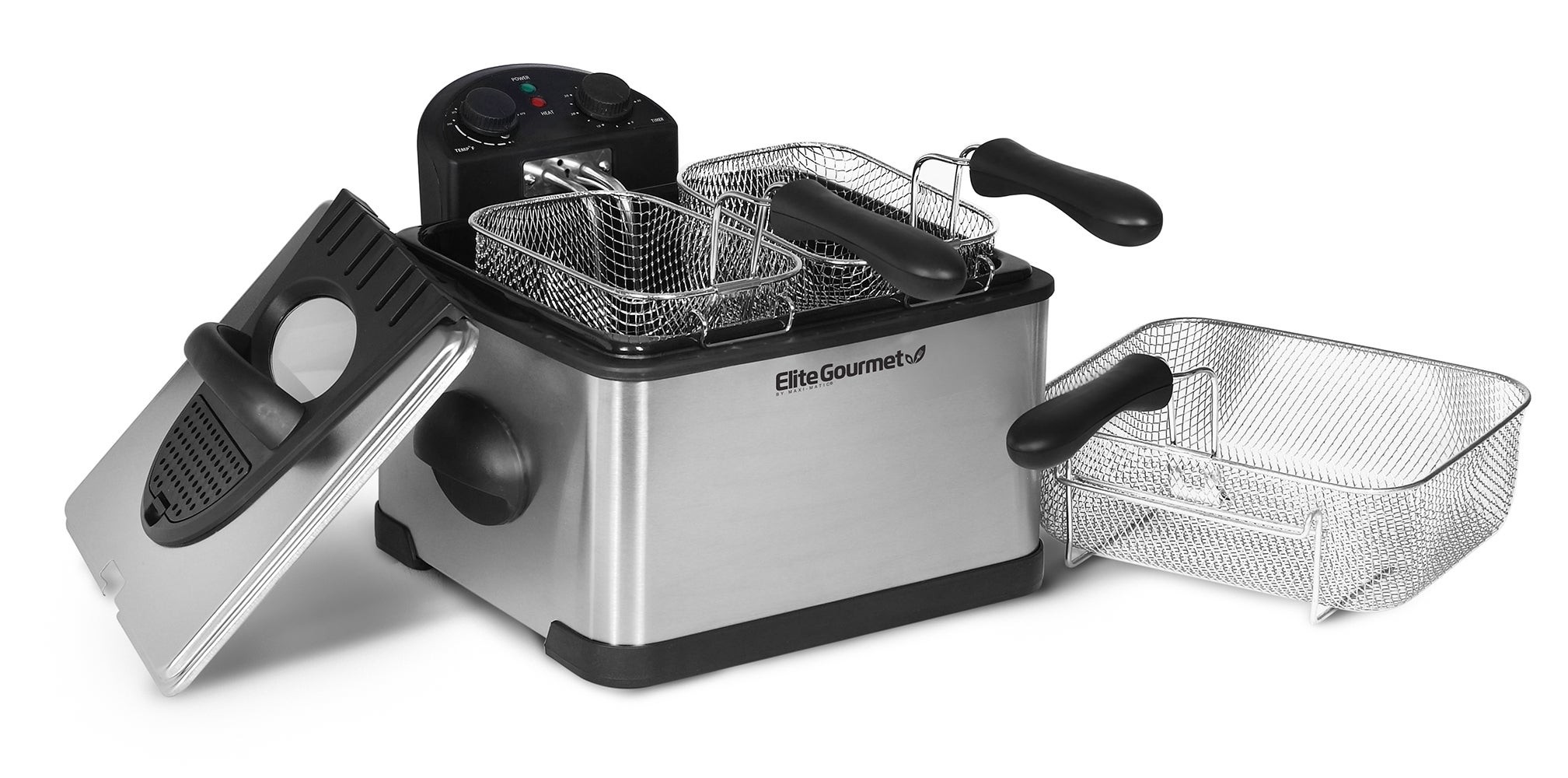 4qt Dual Basket Stainless Steel Deep Fryer