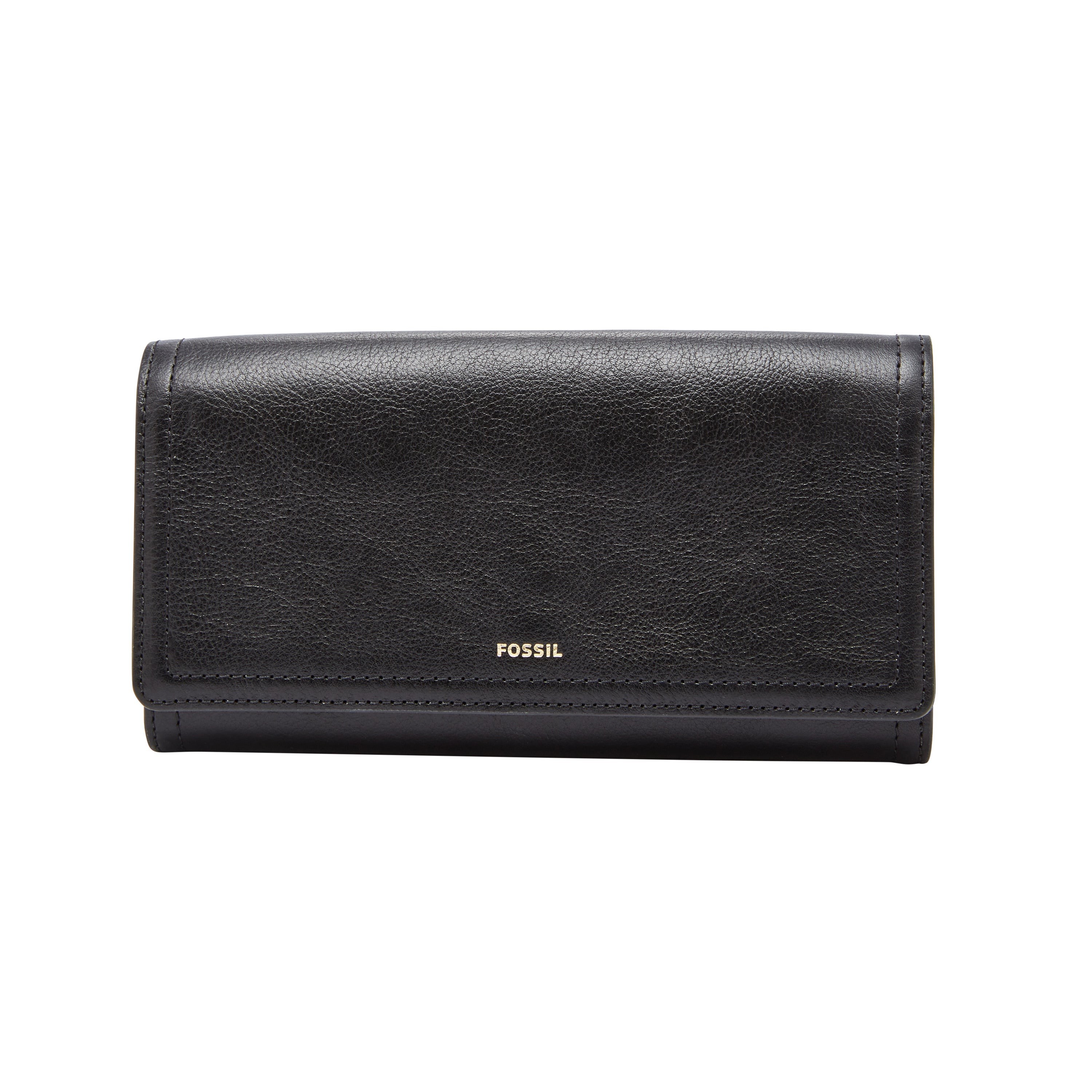 Ladies Logan RFID Flap Clutch Black