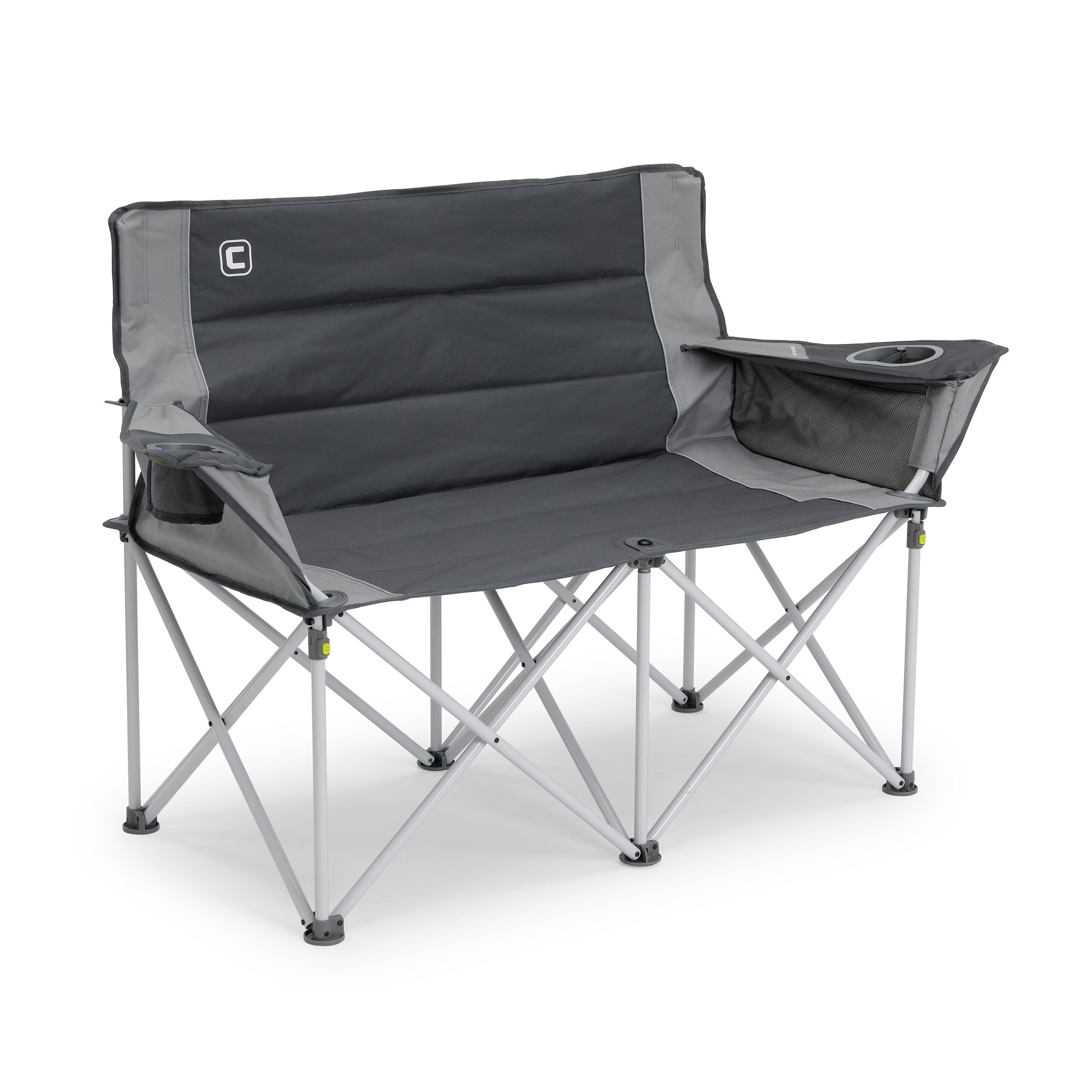 Loveseat Double Outdoor Camp Chair Cool Dark Gray