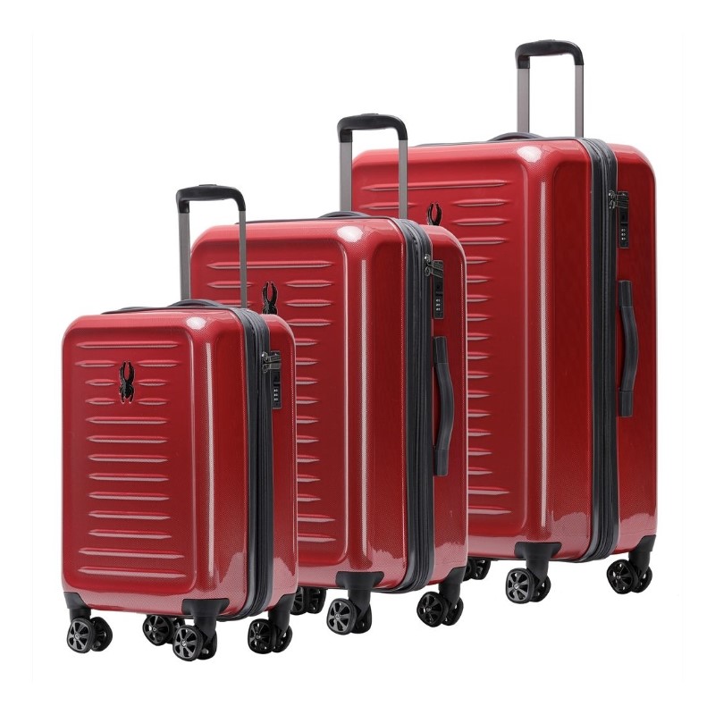 3Pc Set Rails Hardside Luggage (22/26/30) - (Red)