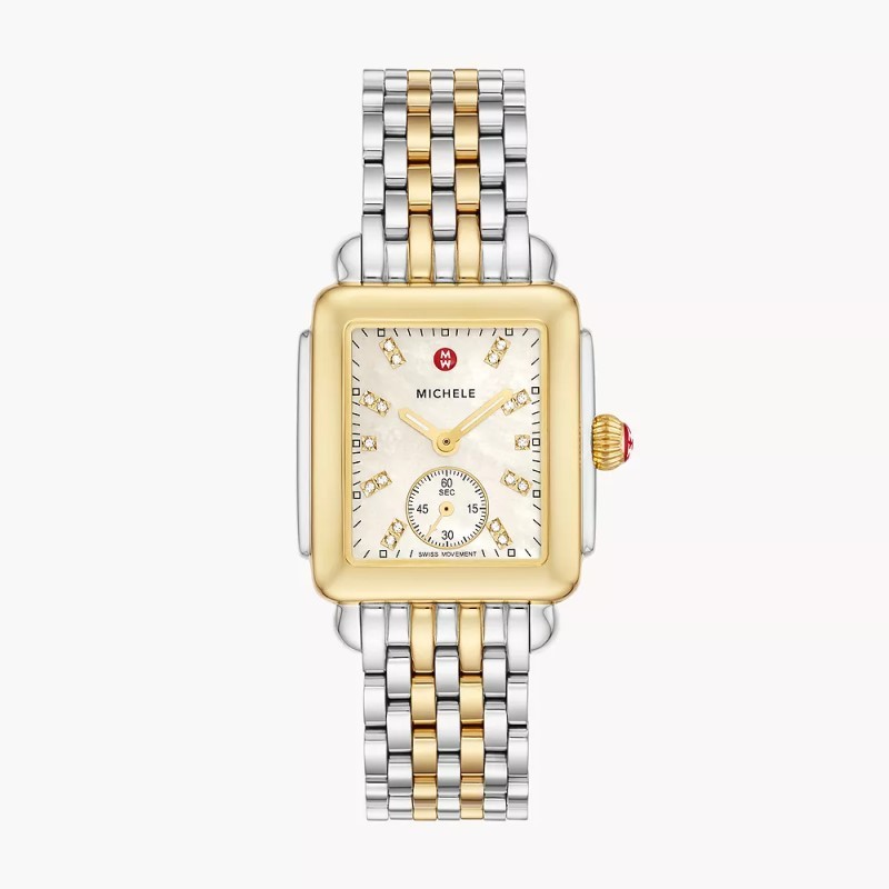 Deco Mid Two-Tone Diamond Dial Watch