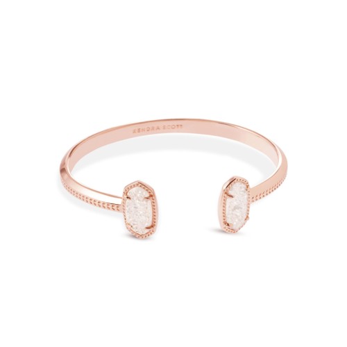 Kendra Scott Elton Rose Gold Cuff Bracelet, Iridescent Drusy