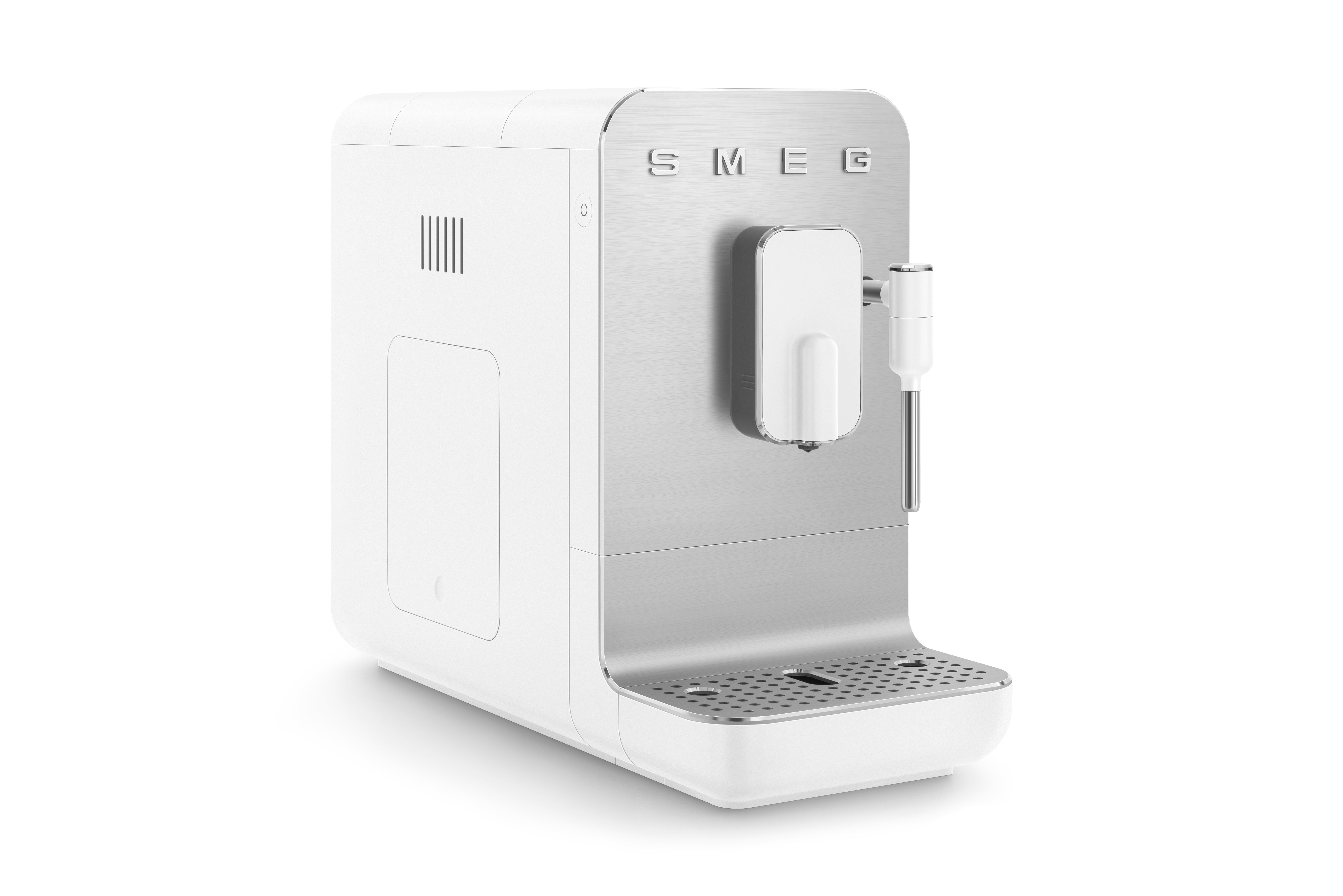 50's Retro-Style Fully Automatic Coffee Machine w/ Steamer, White