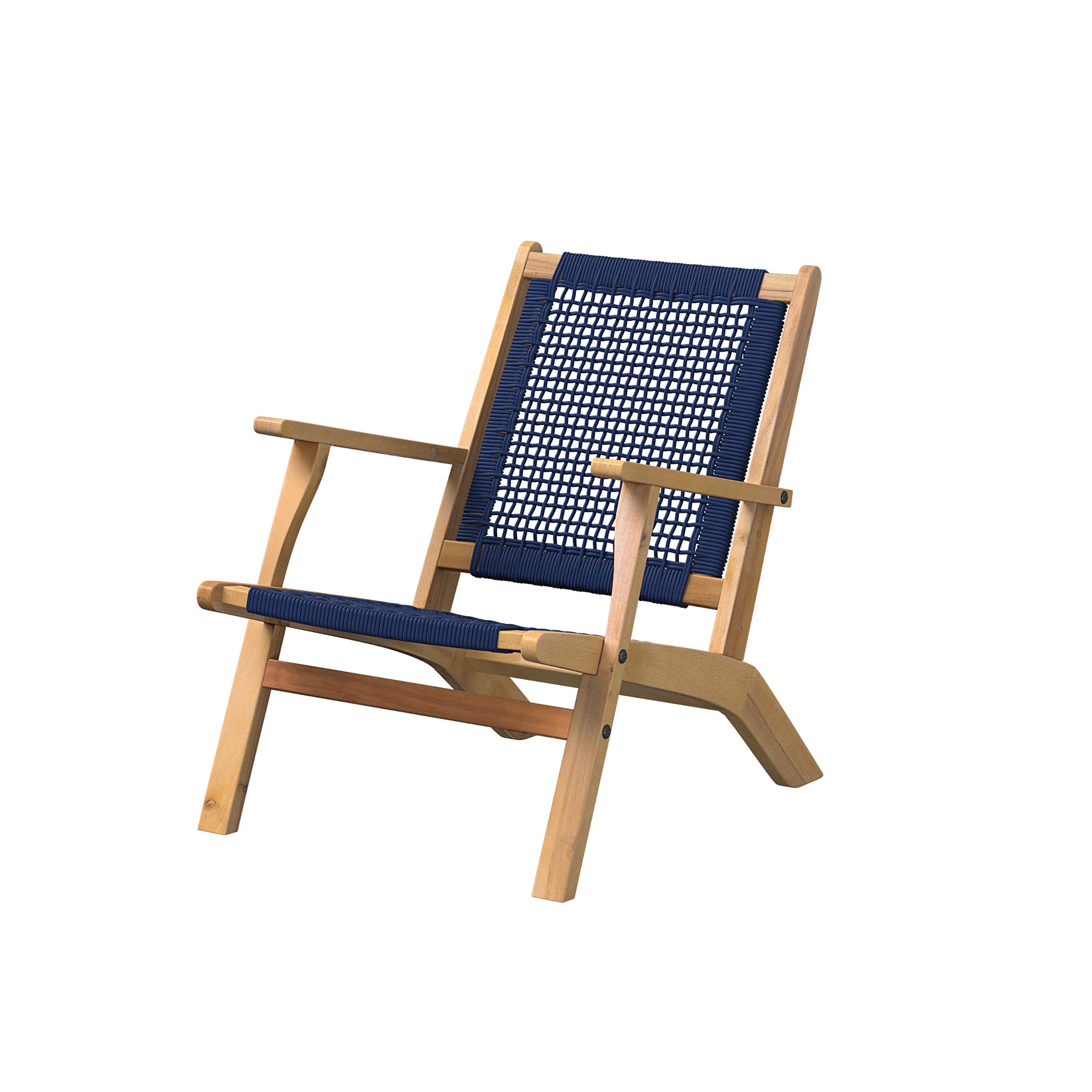 Vega Natural Stain Outdoor Chair Navy Blue
