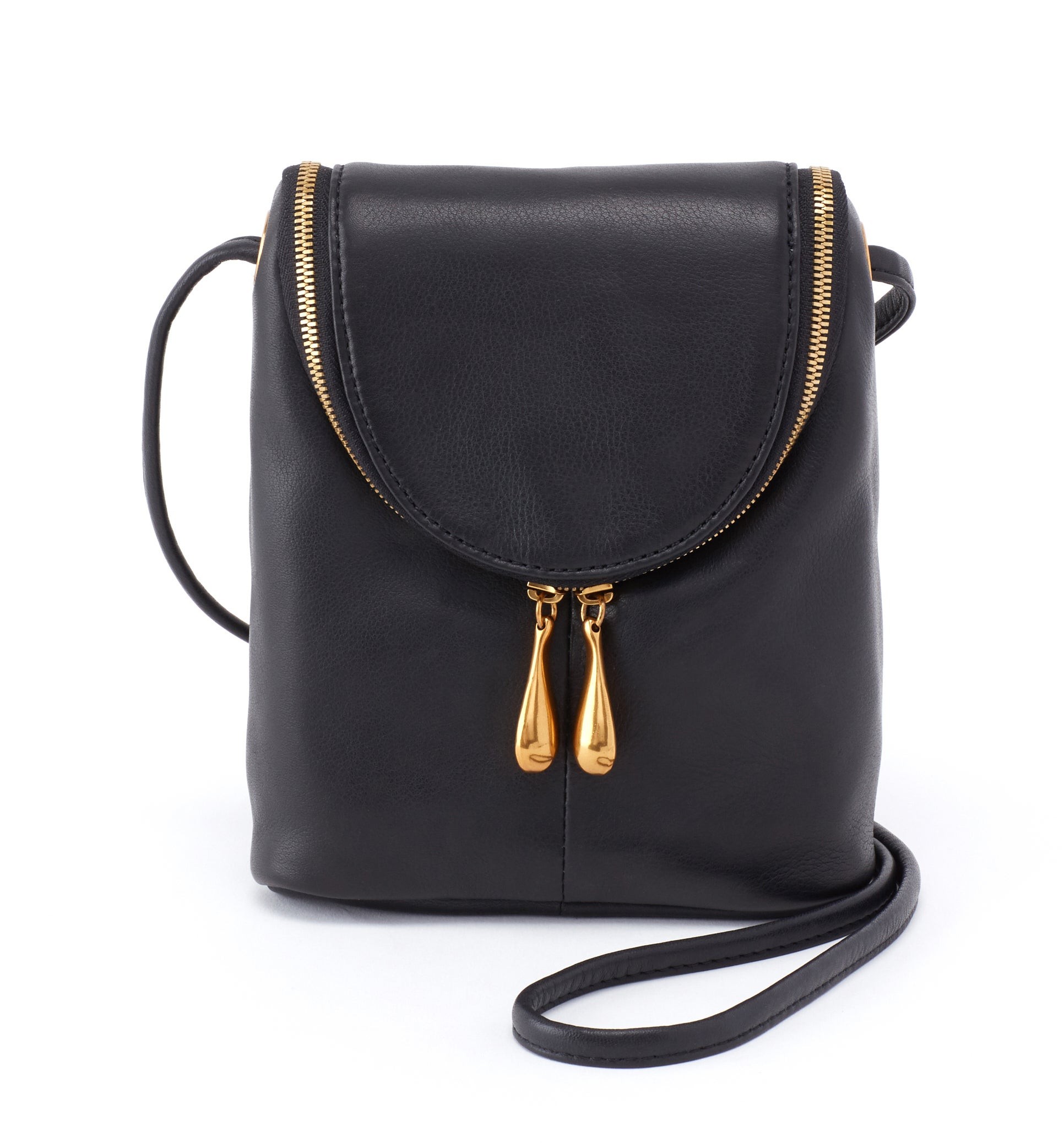 Fern Velvet Hide Crossbody Black