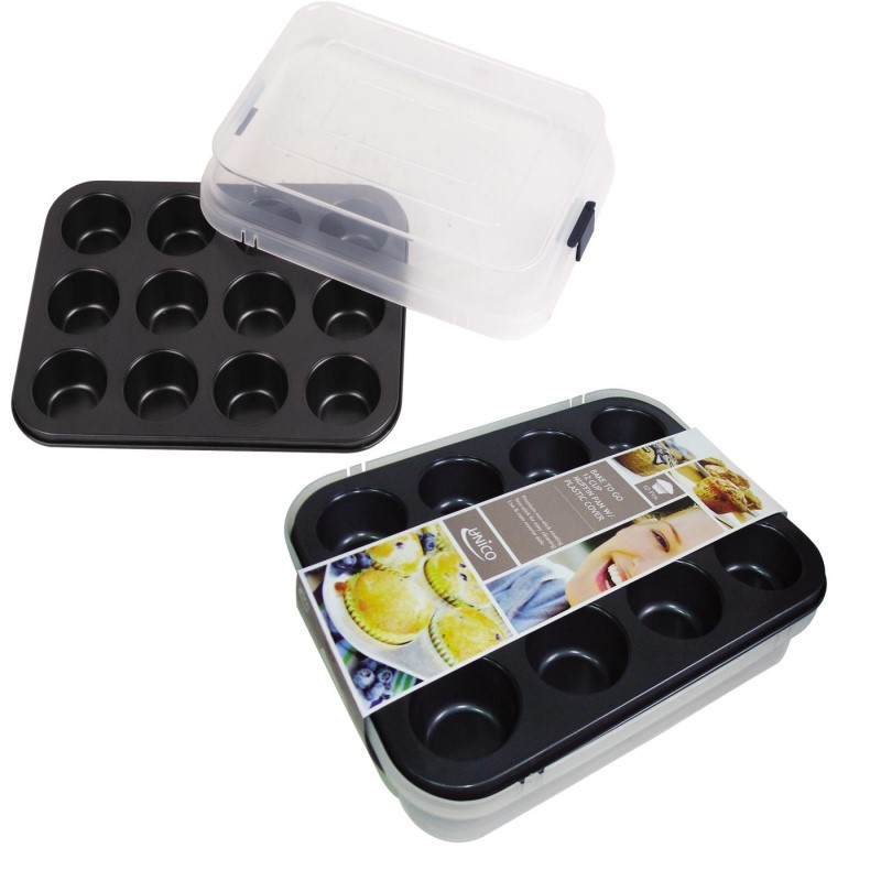 Bake To Go 12 Cup Muffin Pan with Plastic Lid