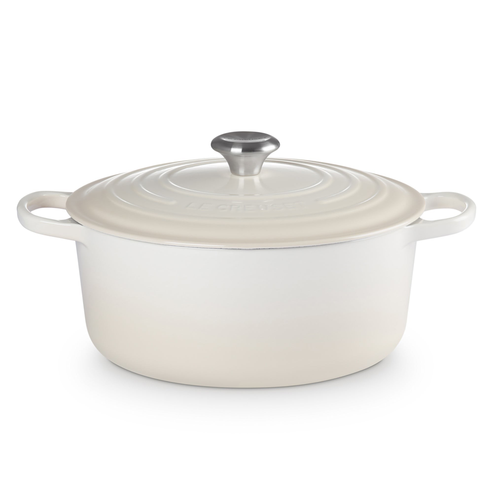 7.25qt Signature Cast Iron Round Dutch Oven Meringue