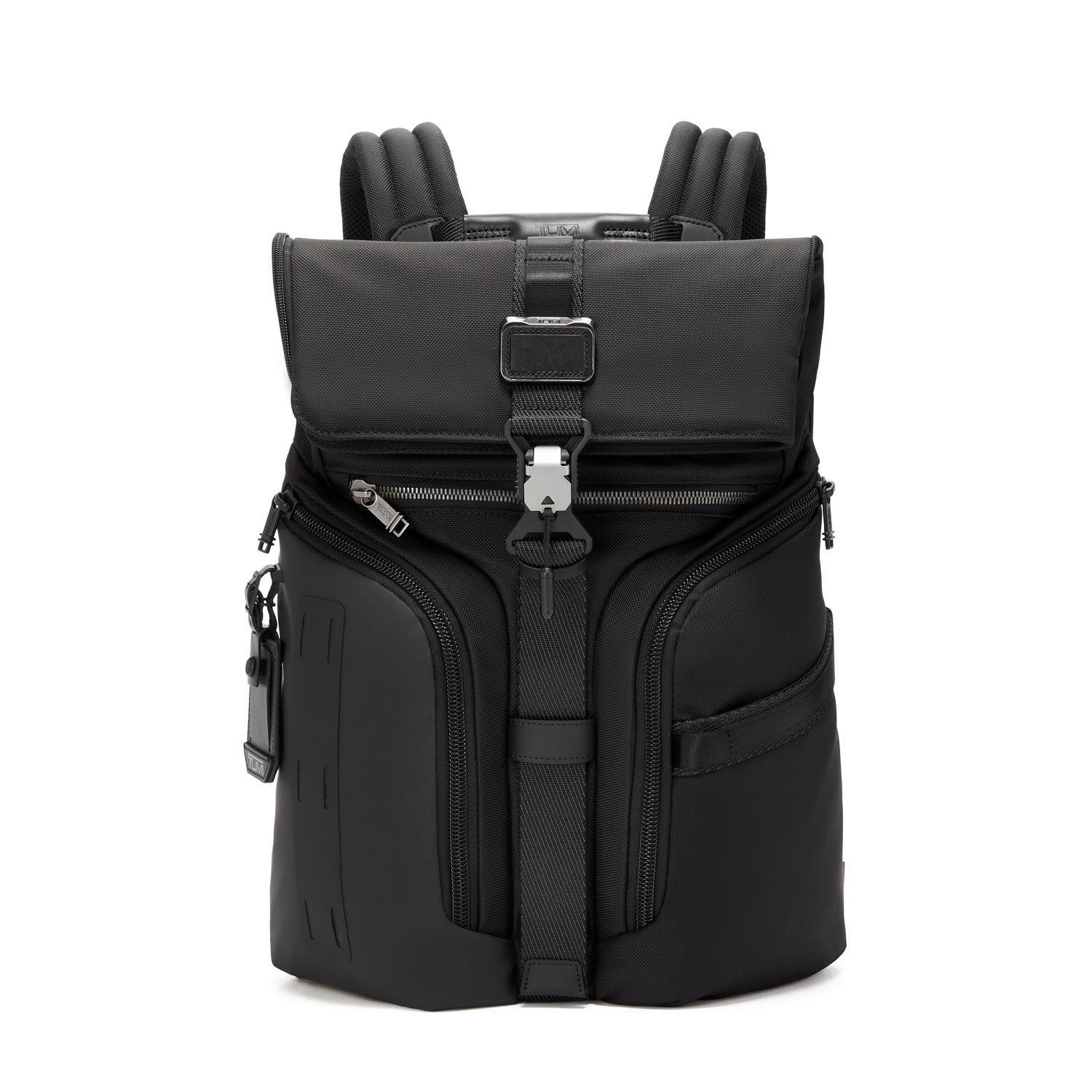 Tumi  Alpha Bravo Logistics Flap Lid Backpack - Black