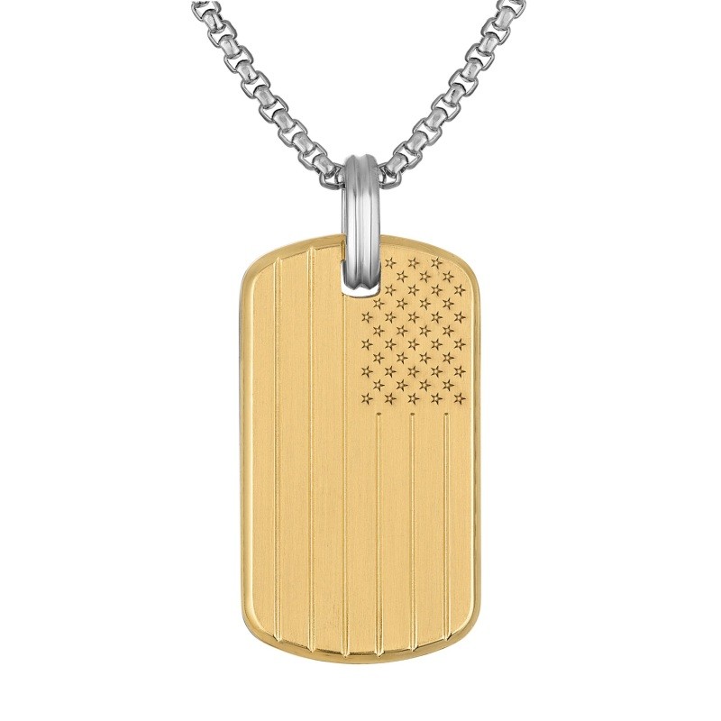 Stainless Steel with Yellow 150 Years of Bulova Pendant