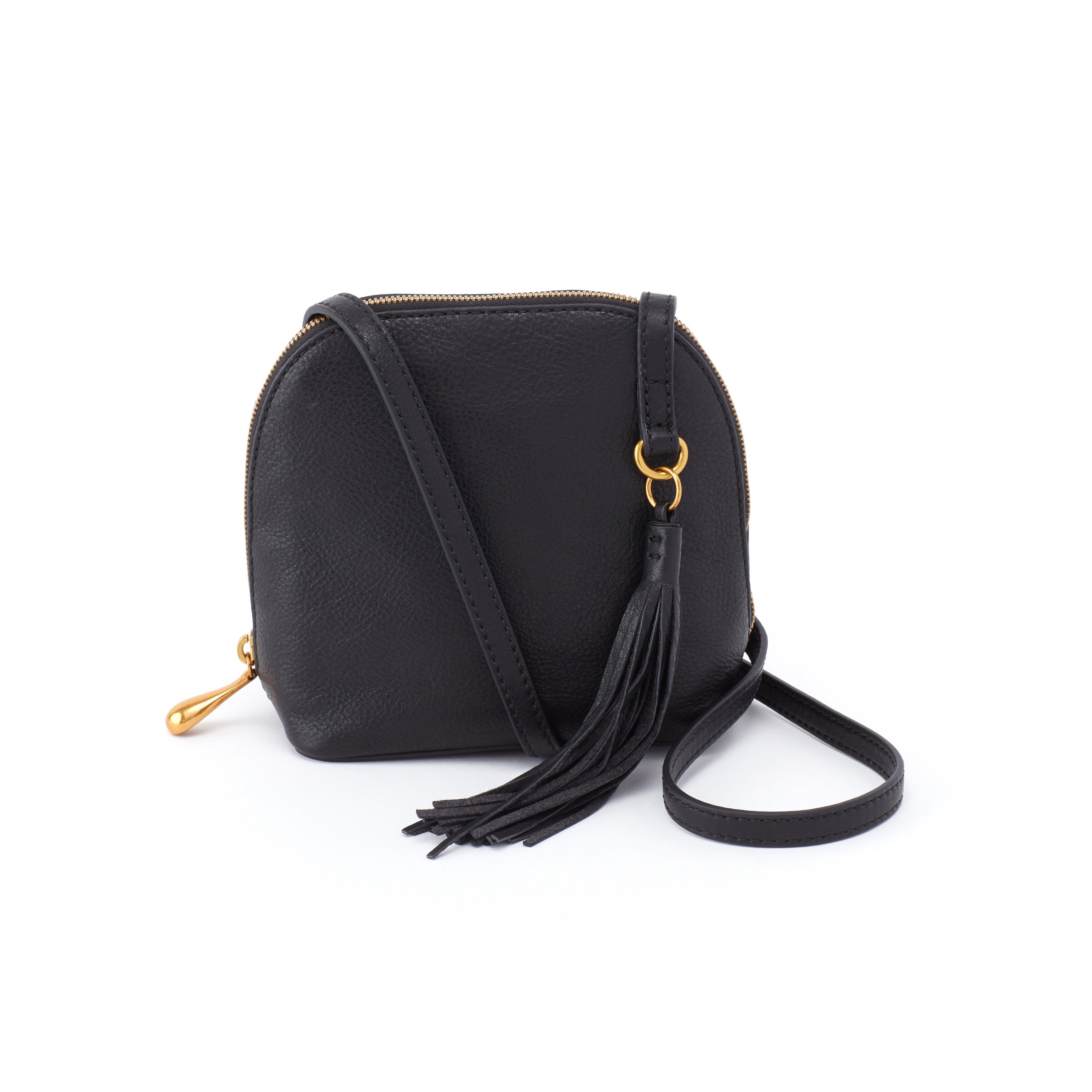 Nash Pebbled Leather Crossbody Black