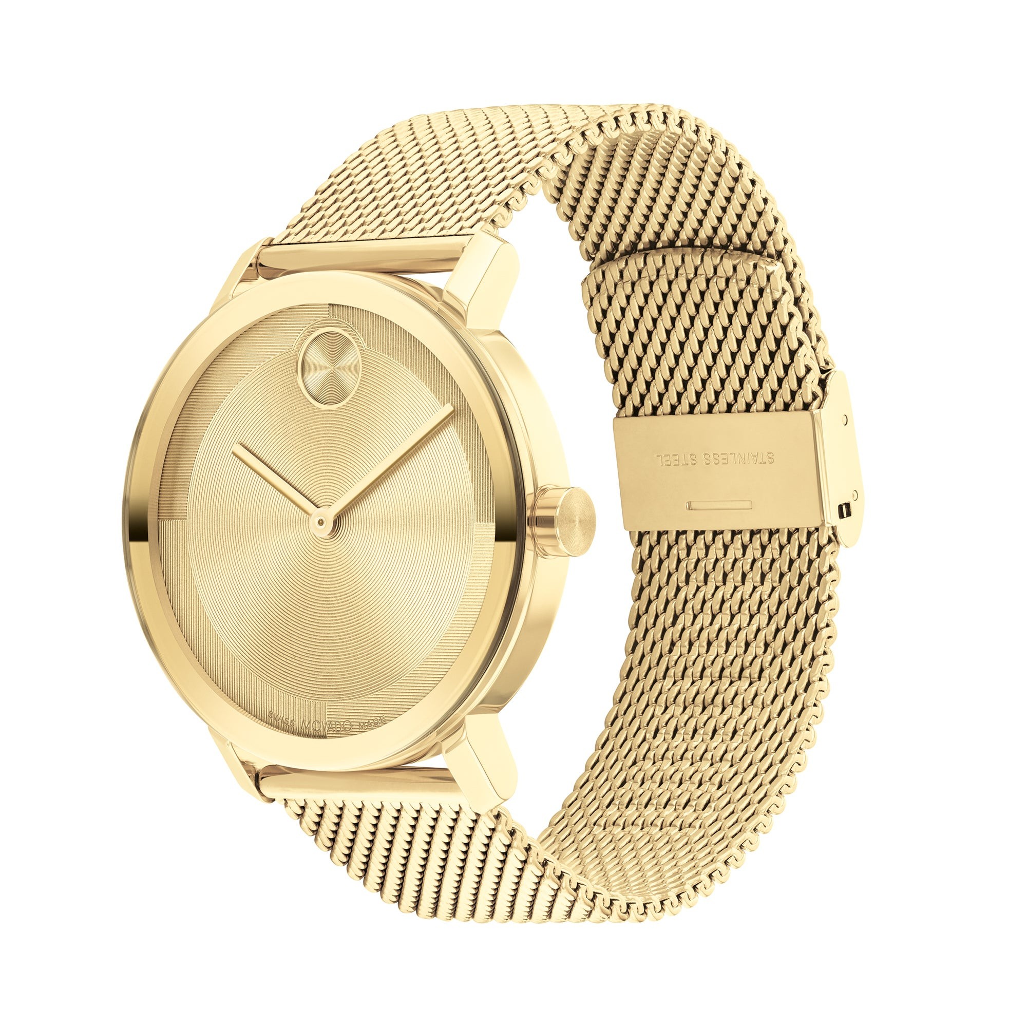 Men's Bold Evolution 2.0 Gold-Tone Stainless Steel Mesh Watch, Gold Dial