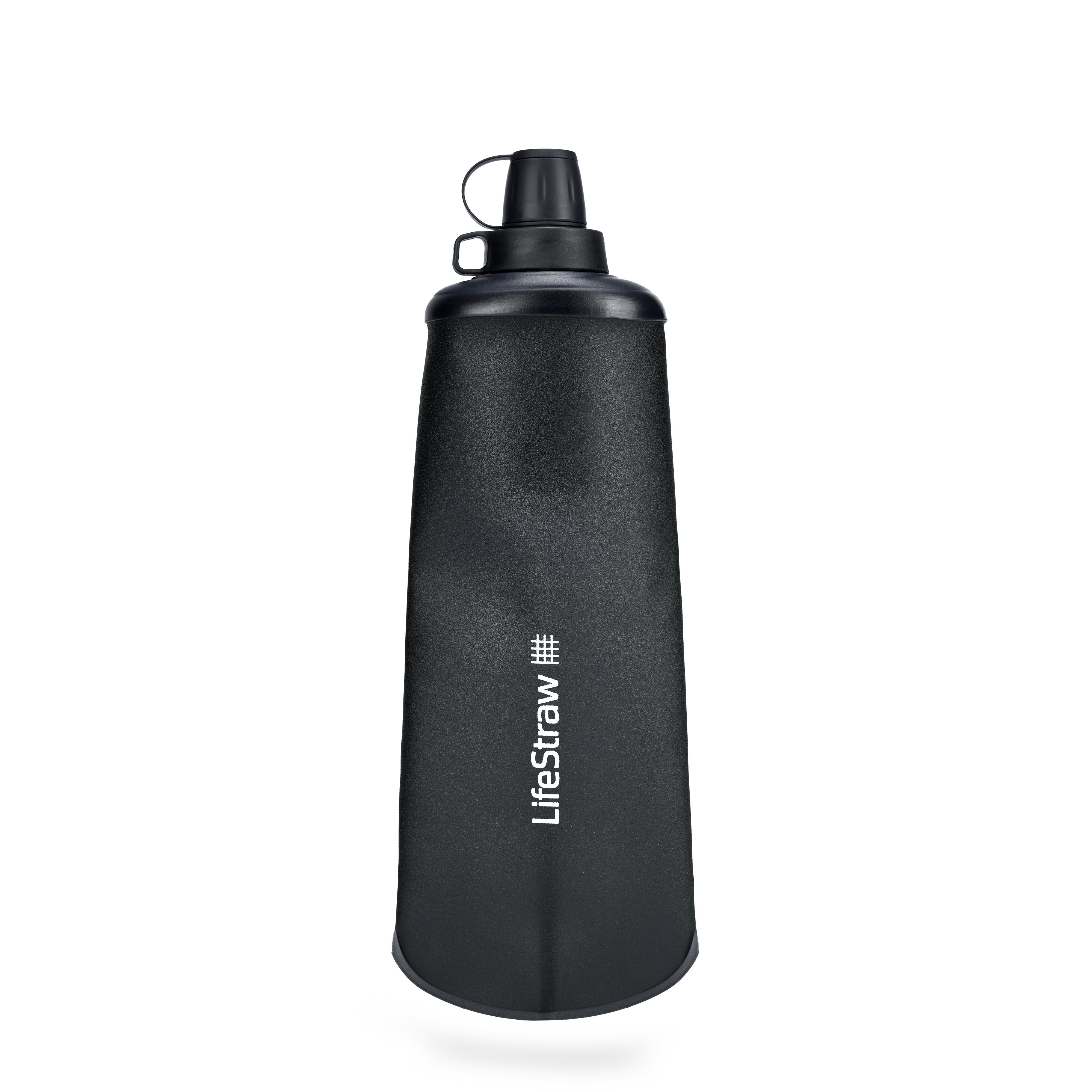 Peak 1L Collapsible Squeeze Bottle w/ Filter Dark Mountain Gray