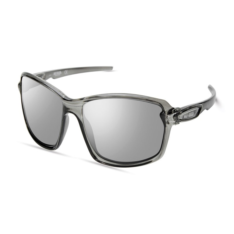 Mens Sport Sunglasses - (Grey Frame with Smoke Mirror Lens)