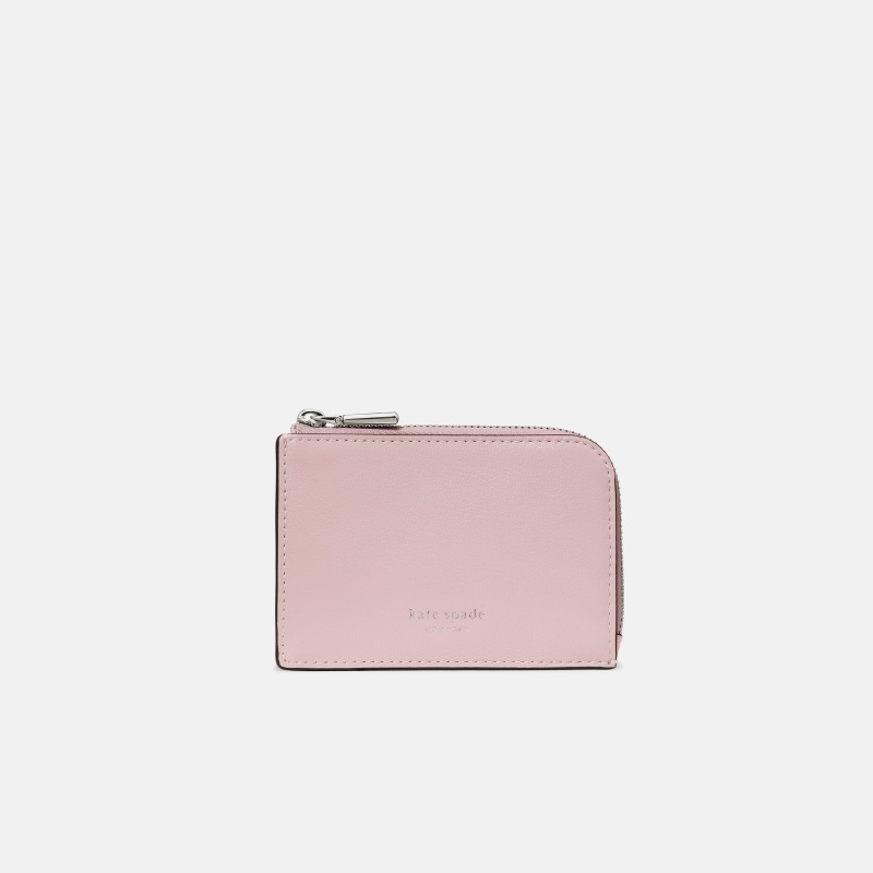 Mini Zip Card Case Smokey Petal