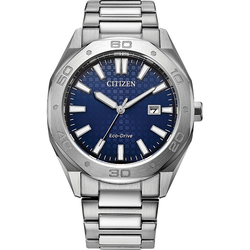 Citizen Watch  Men's Odyn Eco-Drive Stainless Steel Bracelet watch, Blue dial