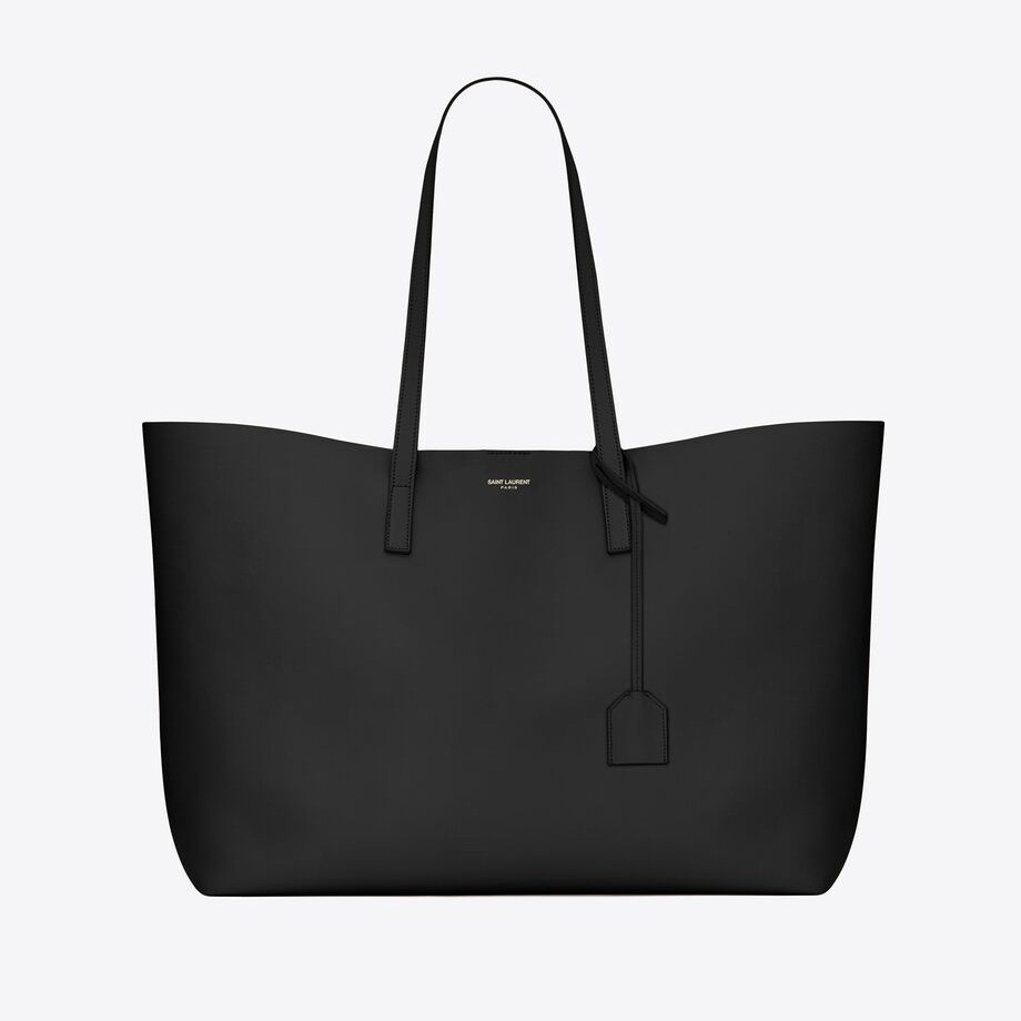 Large Supple E/W Tote Bag - Black