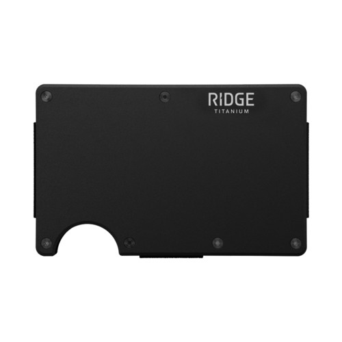 The Ridge Wallet Titanium Money Clip Matte Black