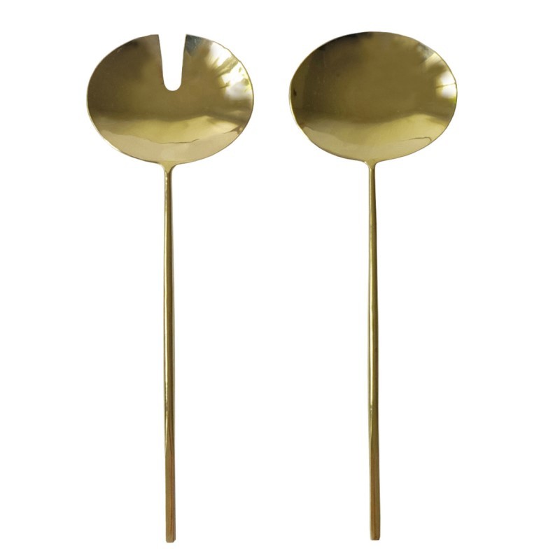 Gold Oval Salad Servers