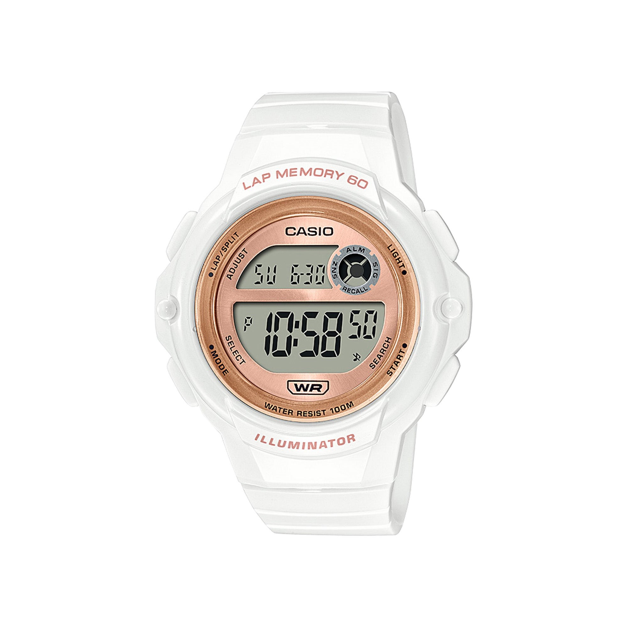 Ladies' 5-Year Battery Digital Sports Watch, White