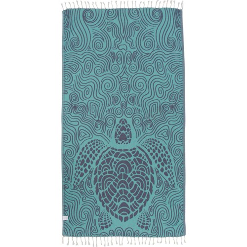 Sand Cloud Swirl Turtle Towel Mint Green